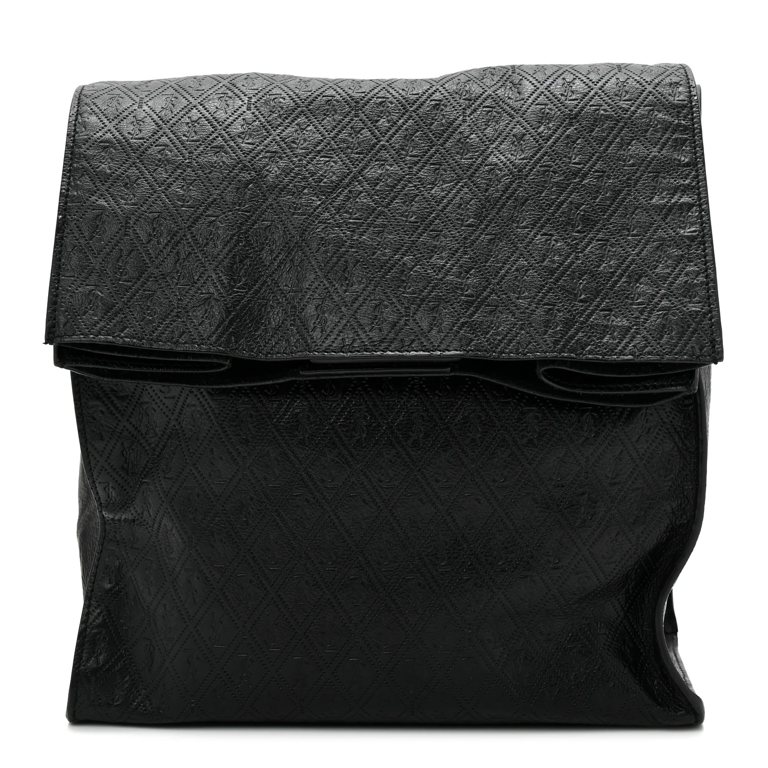 Calfskin Monogram Deli Paper Bag  Vintage Black