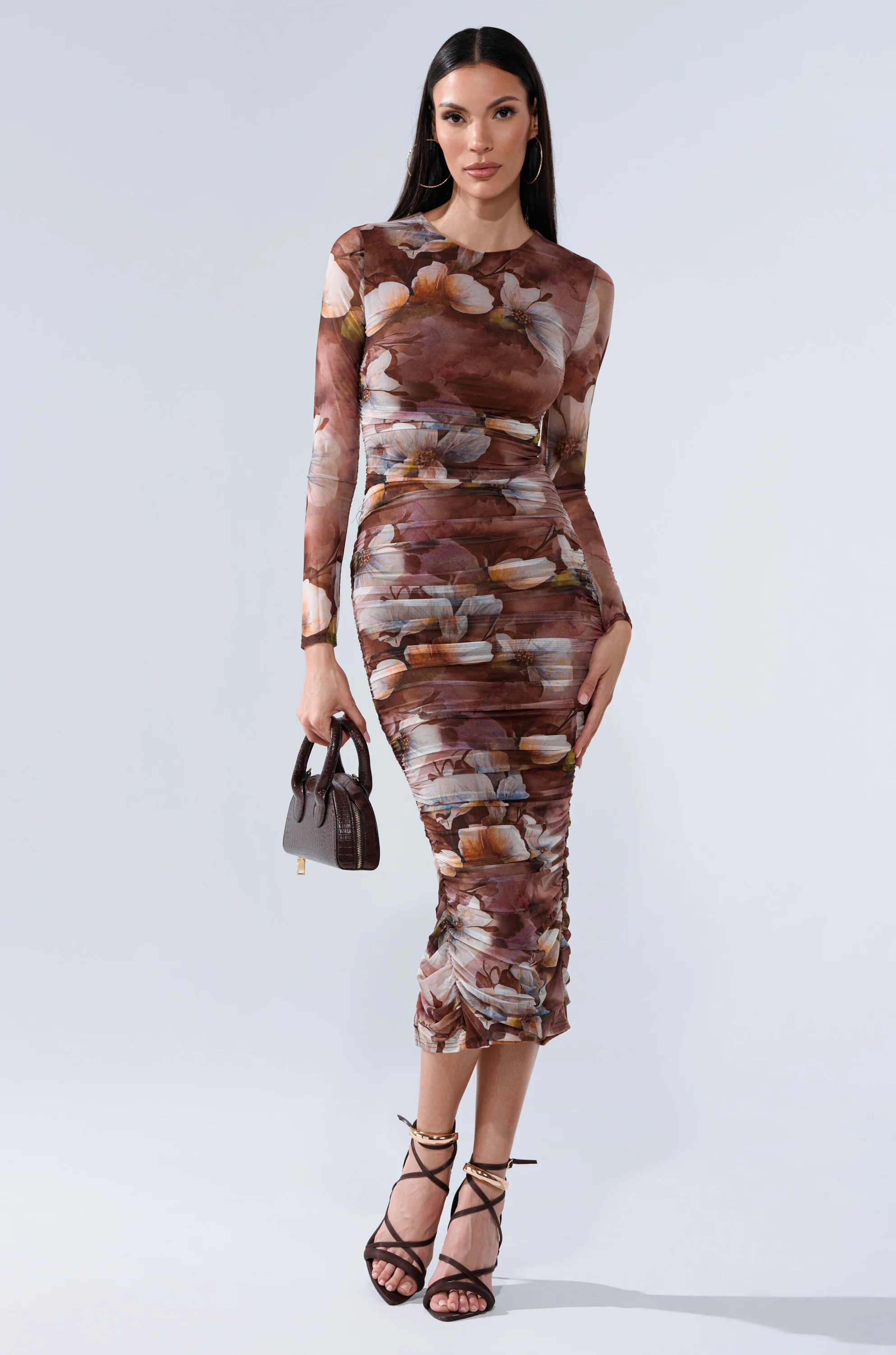 FELT CUTE PRINTED MIDI DRESS - Akira Store