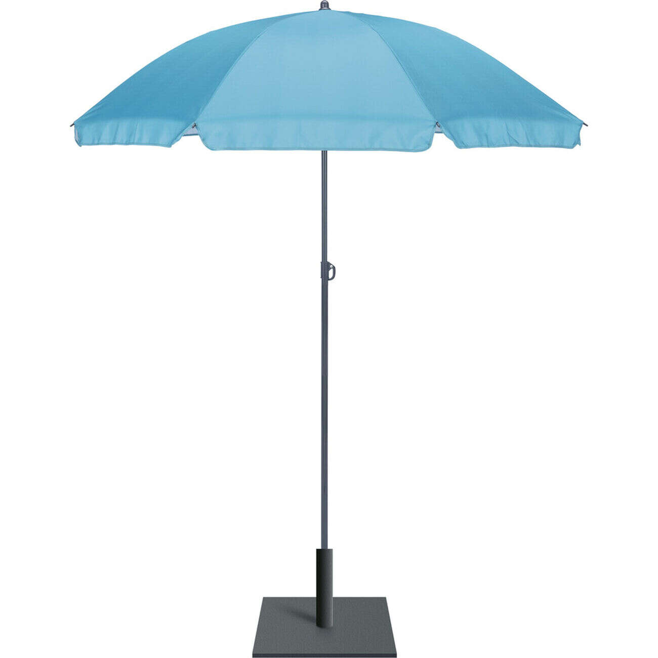 Parasol rond inclinable Sun déperlant bleu Ø160xH195cm