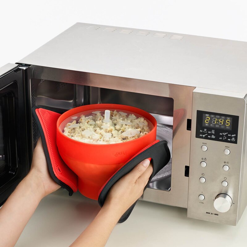 Popcornmaker for mikrobølgeovn 2,8 L rød