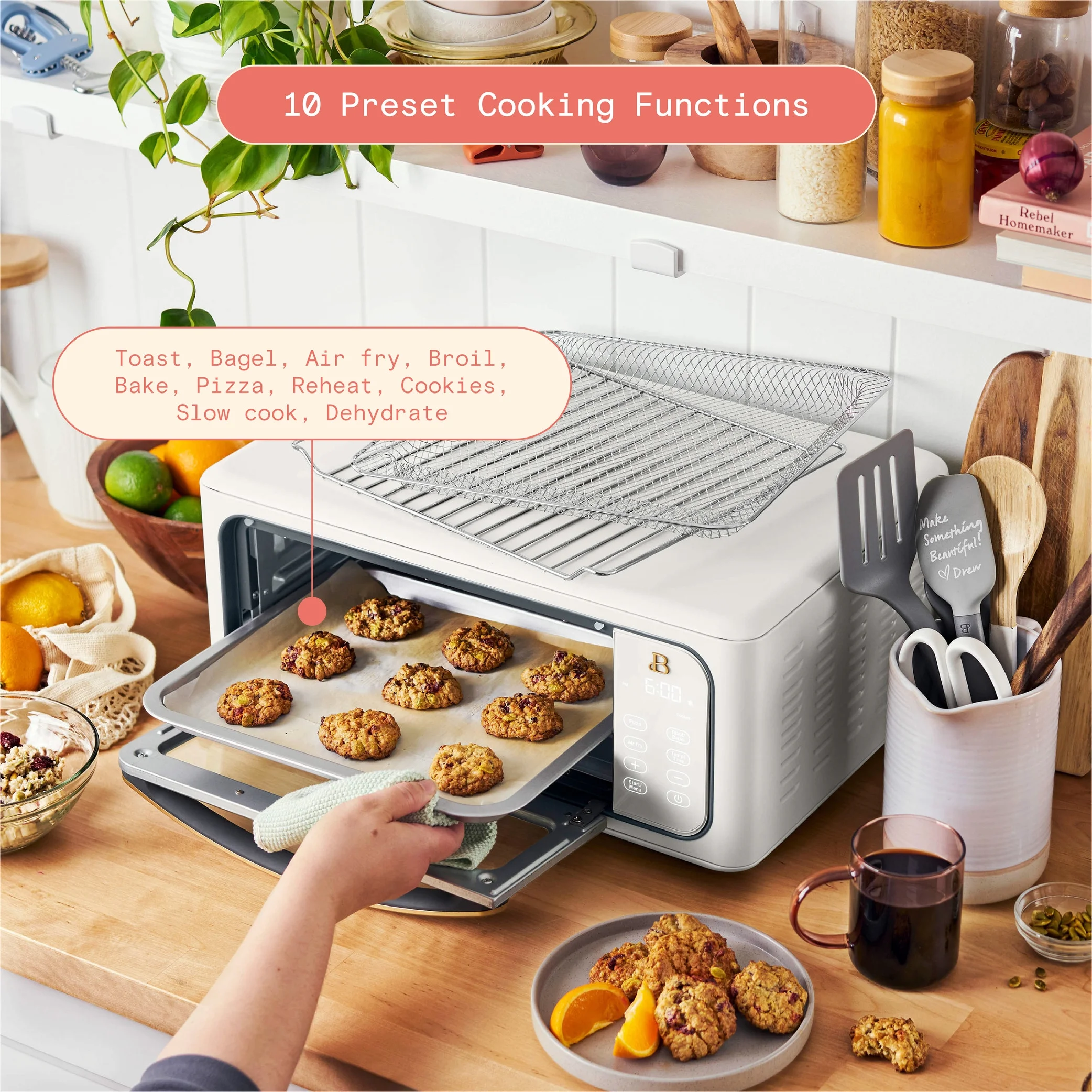 Infrared Air Fryer Toaster Oven, 9-Slice, 1800 W, White Icing by (White Icing) - Image 2