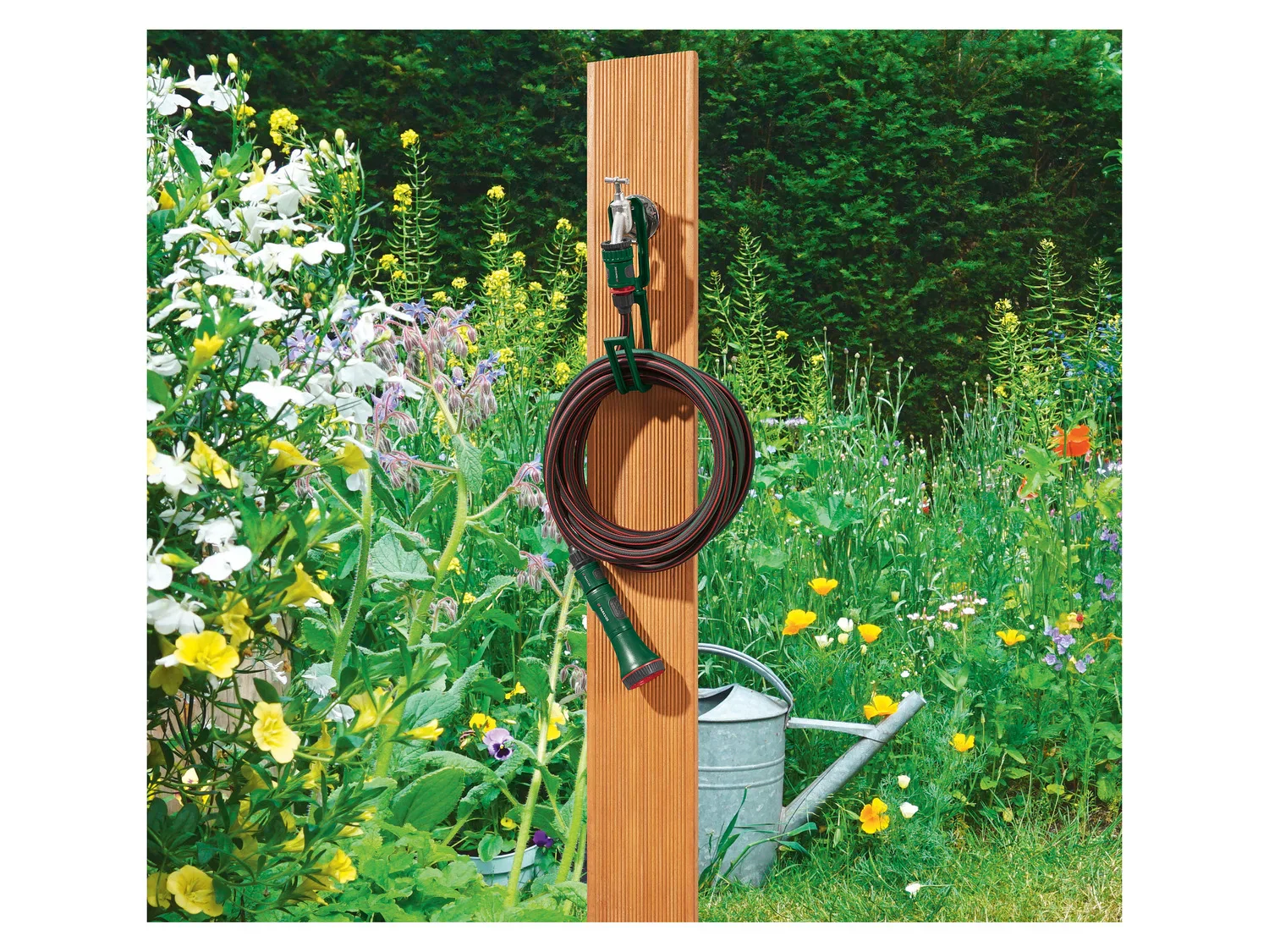 PARKSIDE Set de tuyau d'arrosage pour terrasse, 7,5 m, 3/8
