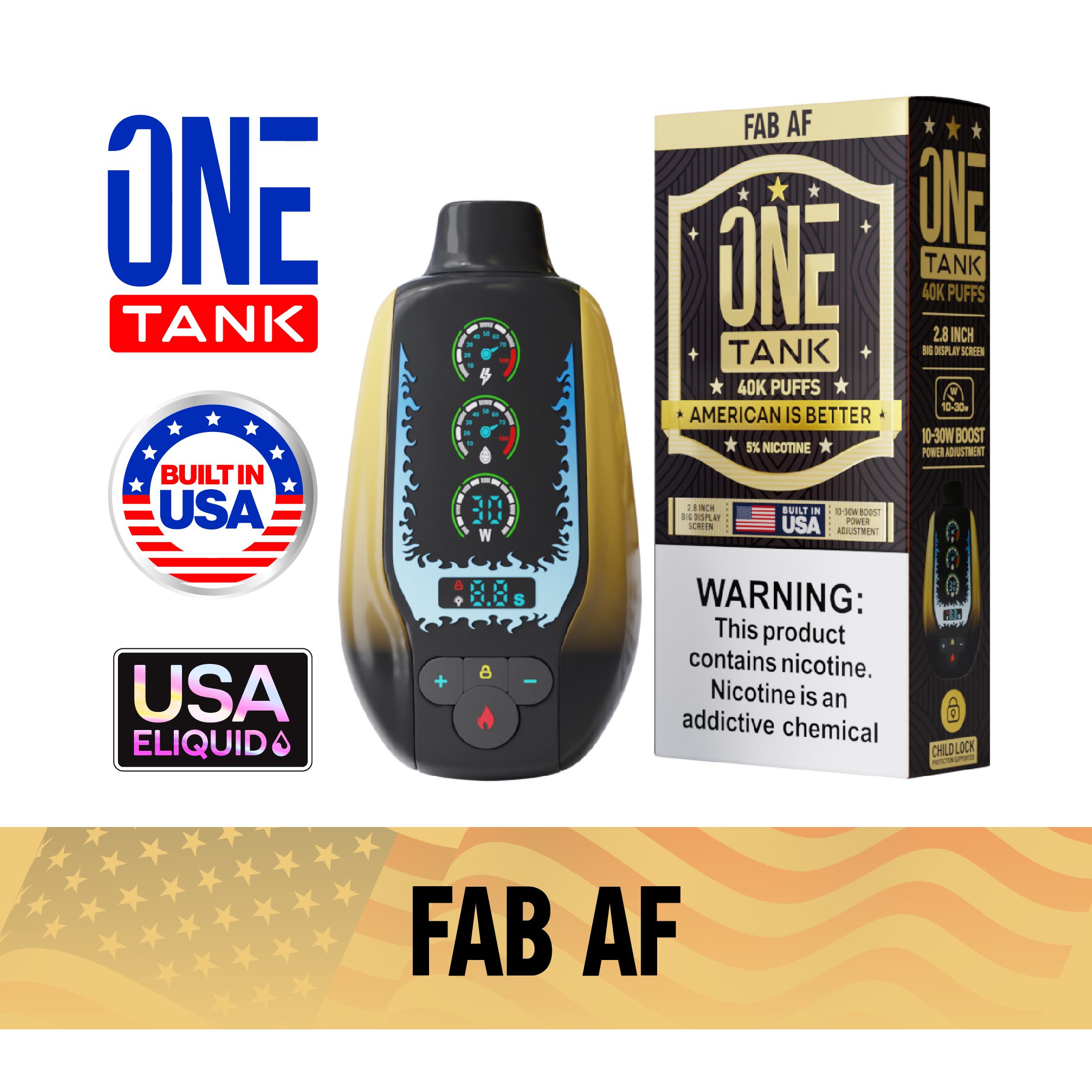 ONE TANK 40K Rechargeable Disposable Vape
