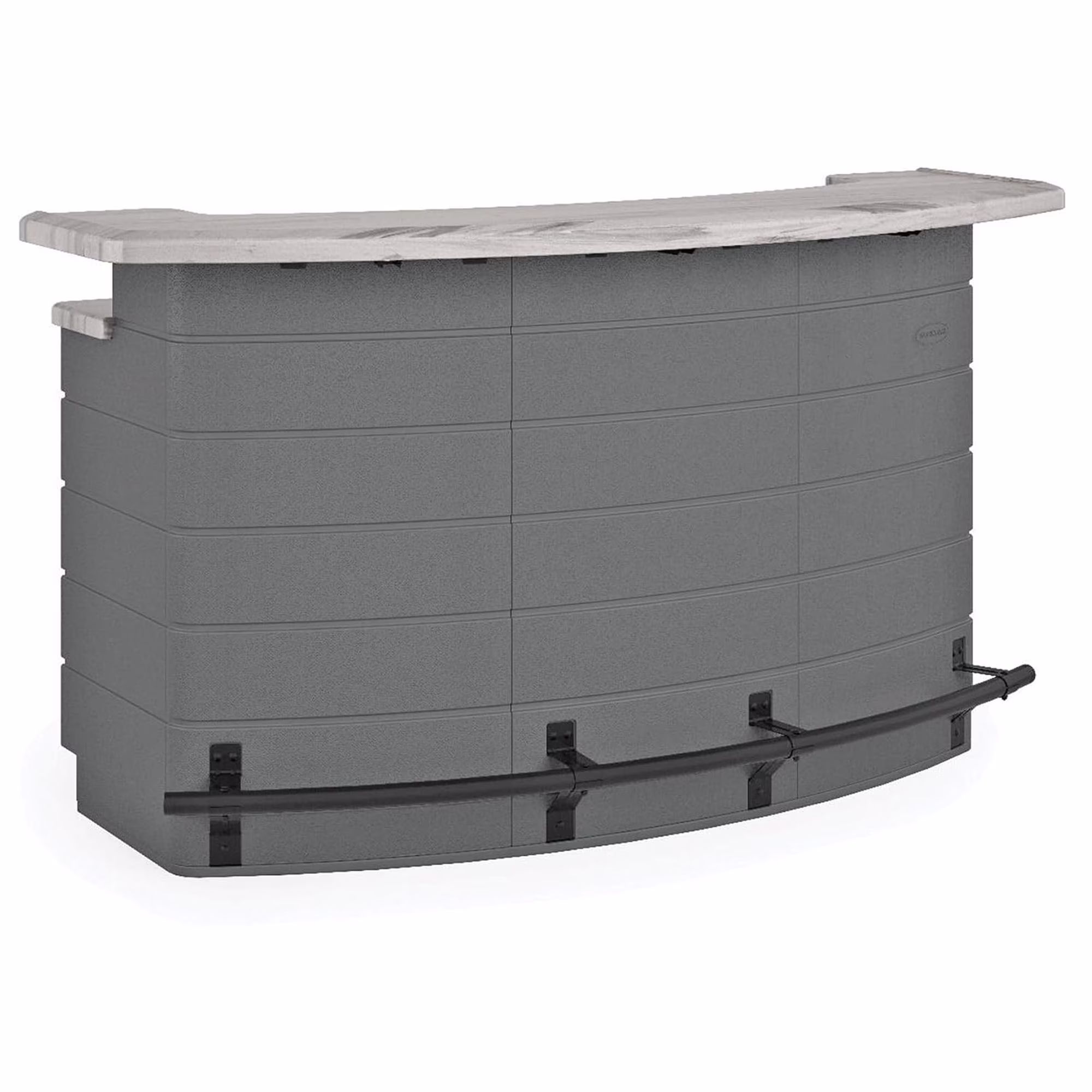 Backyard Oasis Entertainment Outdoor Bar with Pull-Out Drawers and Shelves, Marble