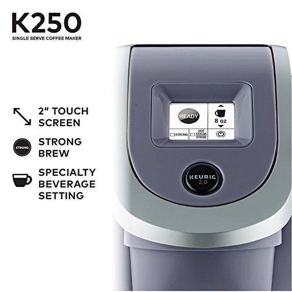 Keurig K250 Coffee Maker, Single Serve K - Cup Pod Coffee Brewer, with Strength Control, Plum Gray