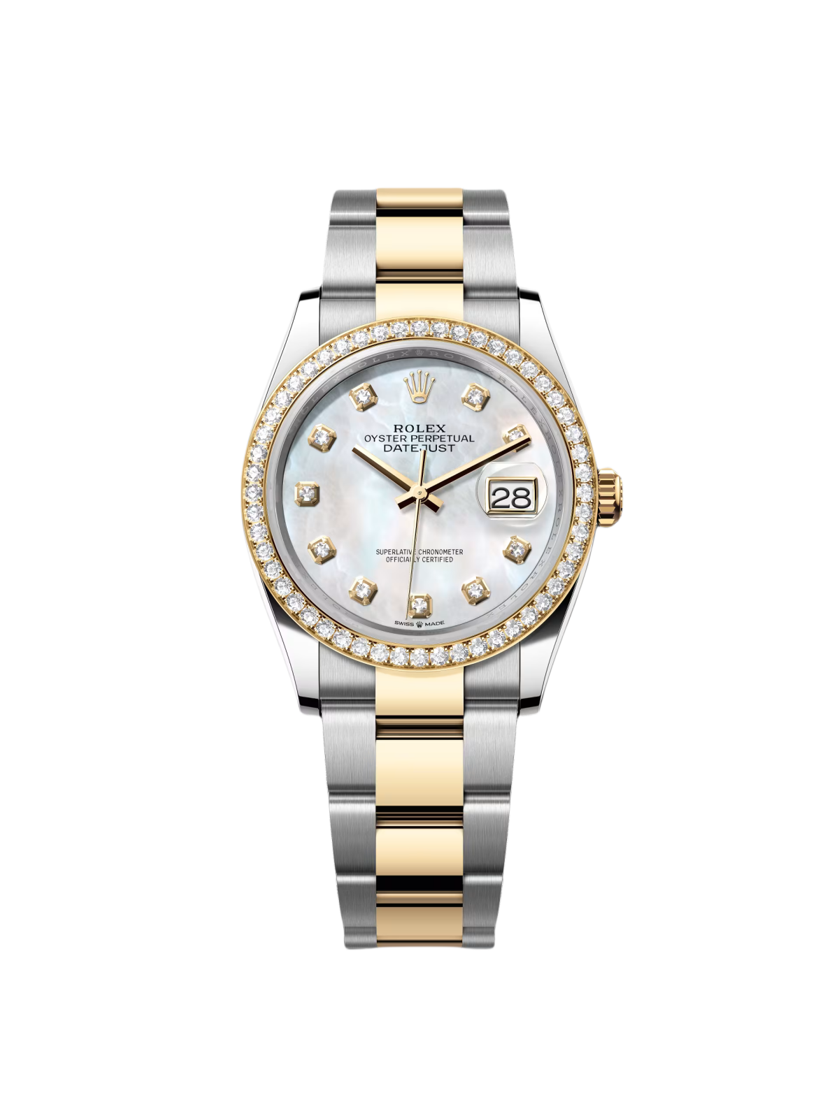 【Super Clone】RLX  Datejust 36mm 126283 White Mother-of-Pearl Dial Jubilee Bracelet Watch