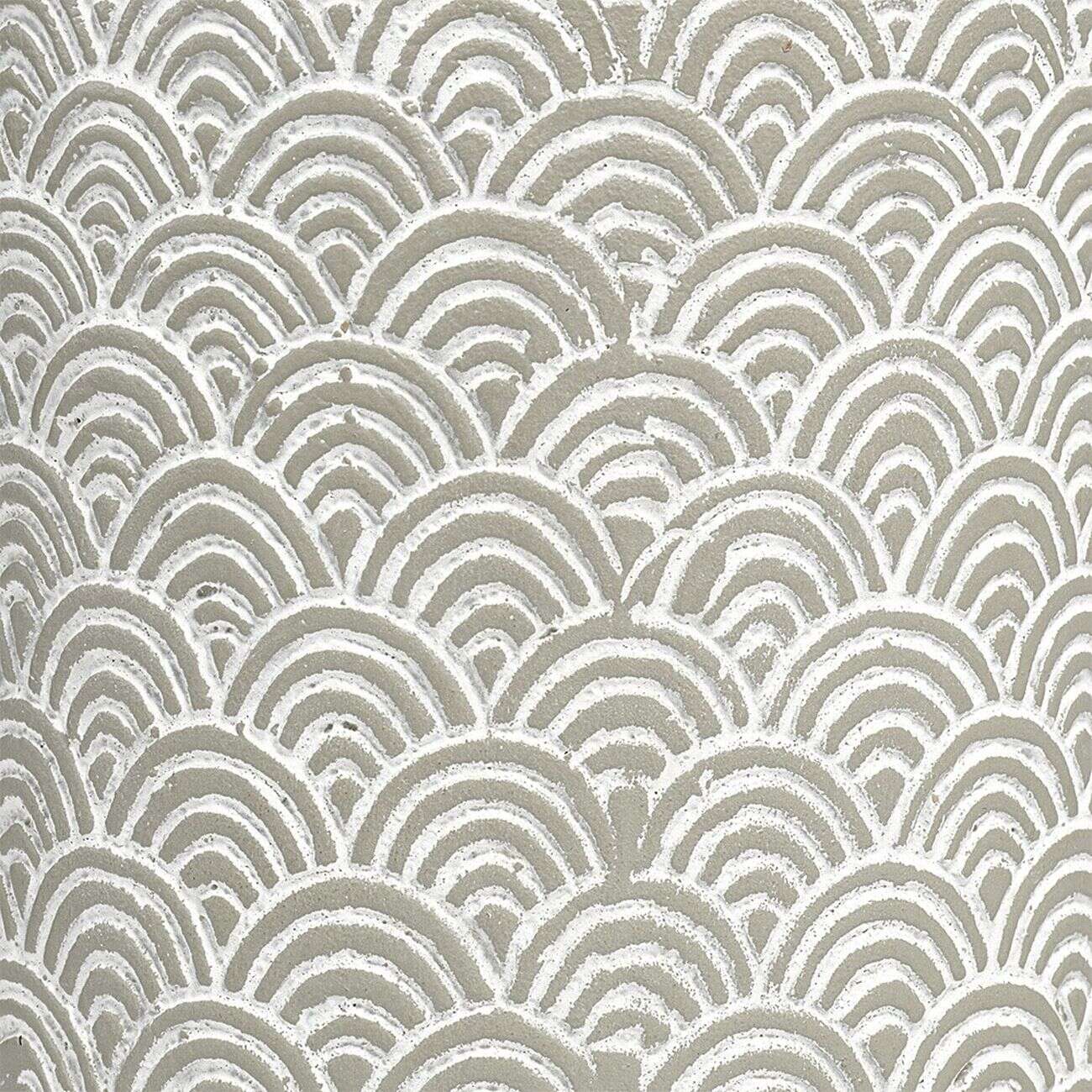 Cache pot cylindre en terre cuite motif écaille