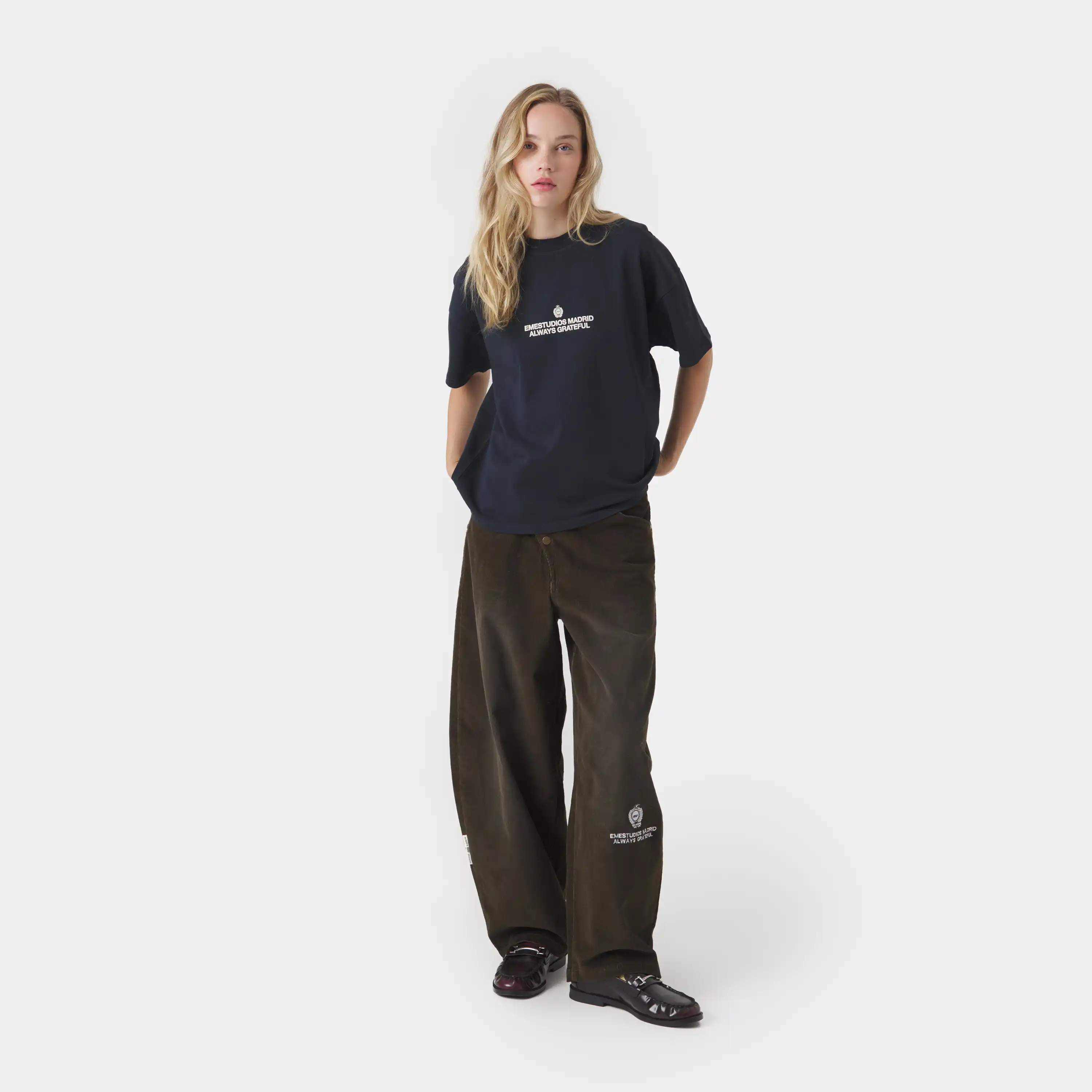 Powered Navy Oversized Tee