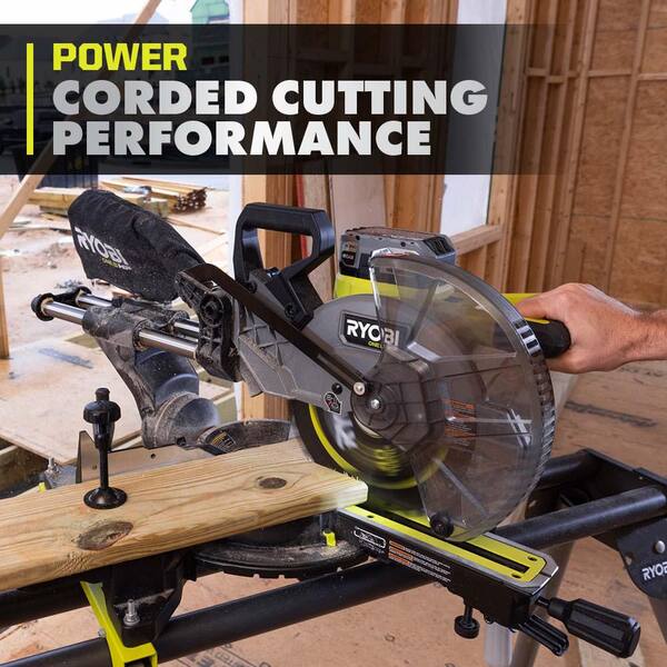 ONE+ HP 18V Brushless Cordless 2 Tool Combo Kit with Miter Saw and Compact Portable Jobsite Table Saw (Tools Only) Image 4