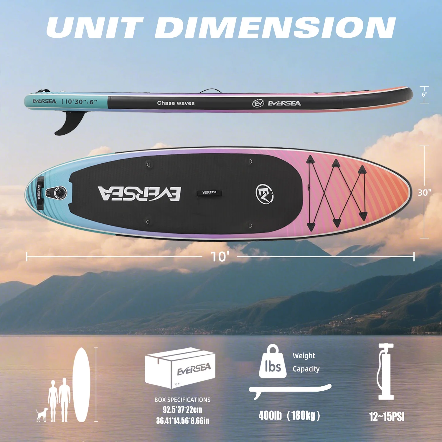 10' Inflatable Stand up Paddle Board,with Premium SUP Paddle Board Accessories,Non-Slip Comfort Deck for Youth Adults(Red) - Image 4