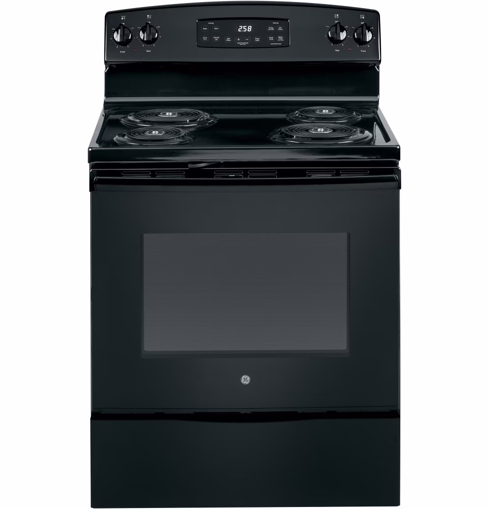 GE Appliances JB258DMBB 30 in Electric Freestanding Range Black