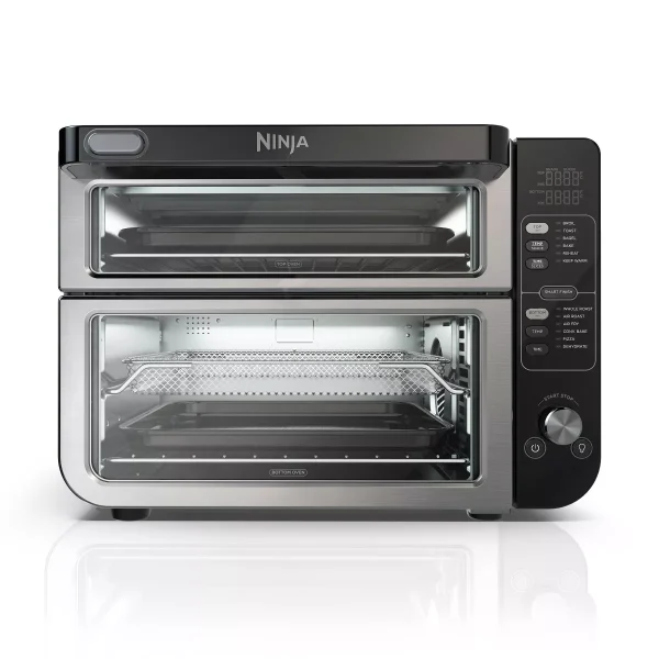 Ninja 12-in-1 Double Countertop Oven with FlexDoor, Convection, Air Fry, Smart Finish Technology