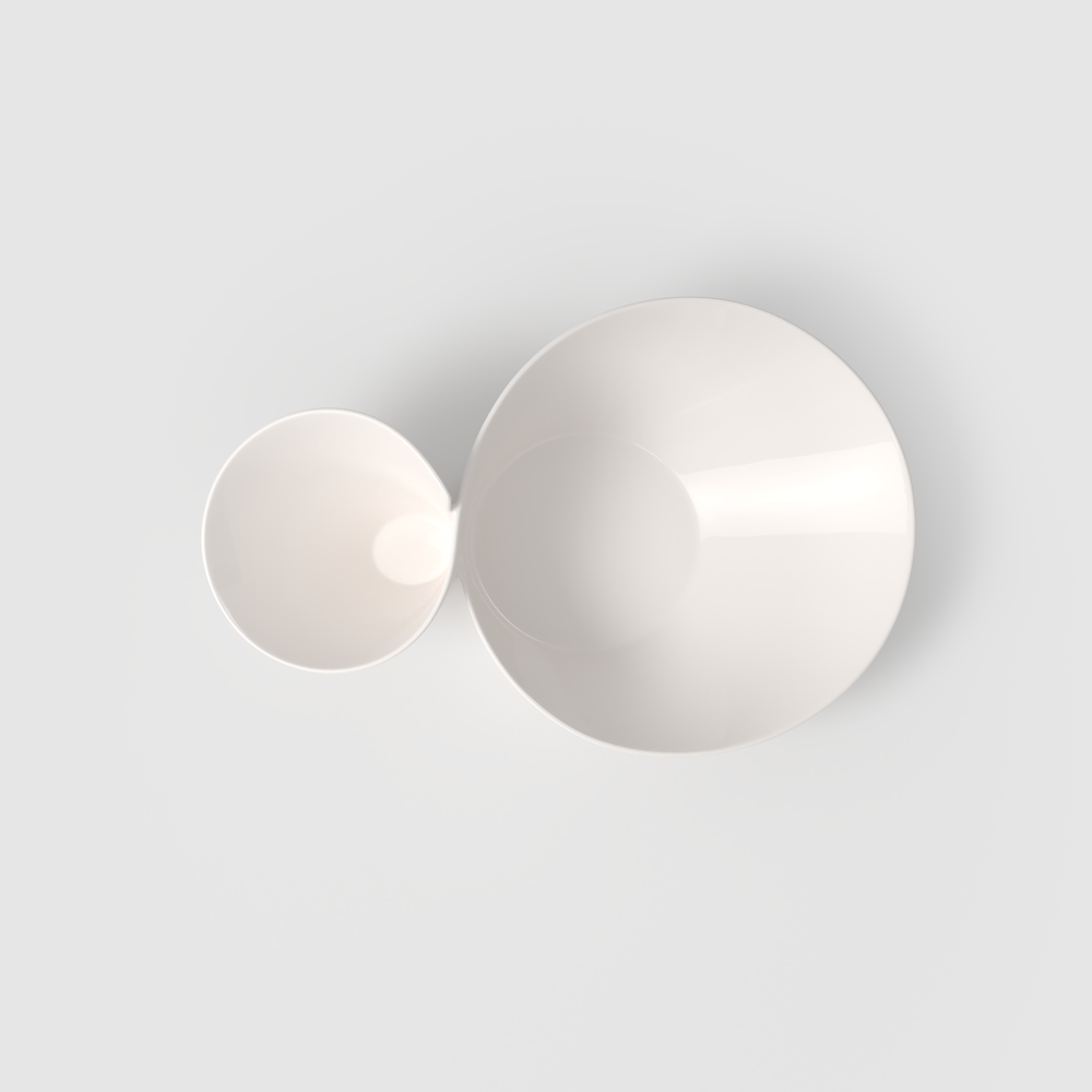 NewWave Decorative fruit bowl - White, Premium Porcelain