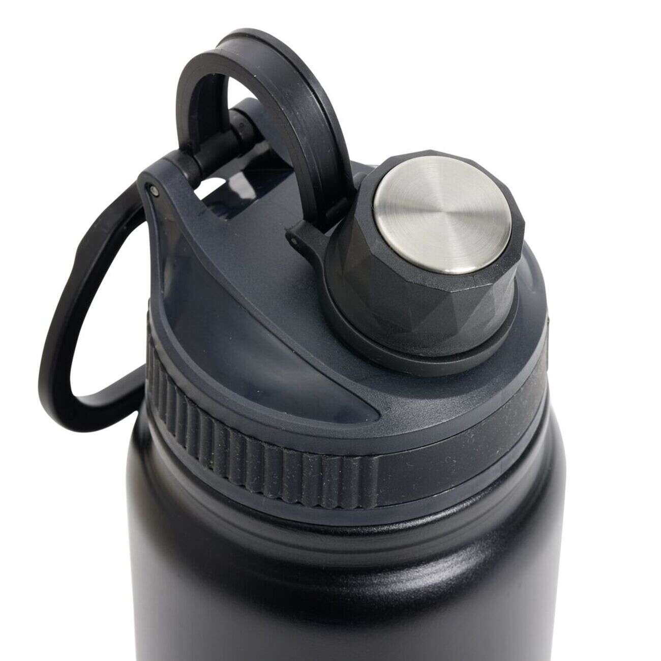 Gourde en inox 850ml noire Ø7,8xH28,5cm