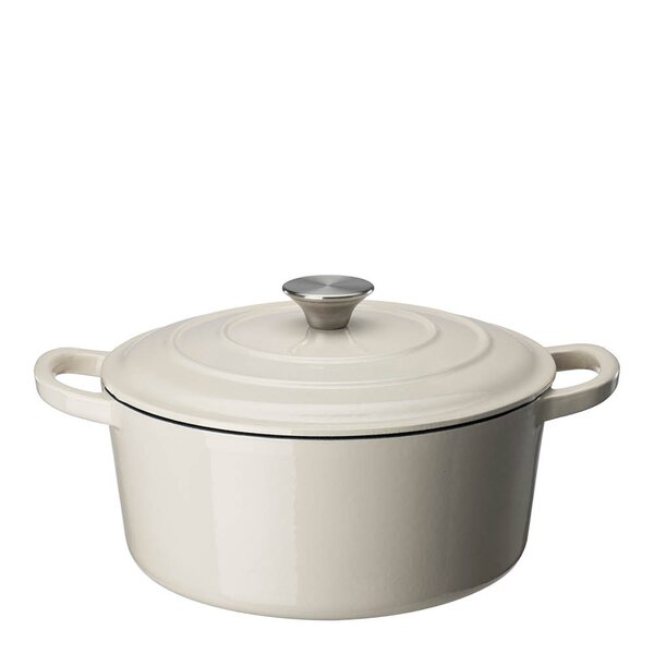 Basic støpejernsgryte 4,2L krem