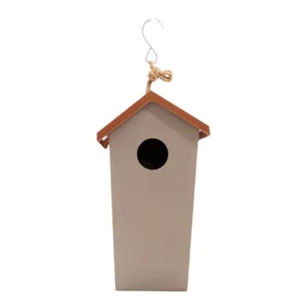 Fuglehus 27 cm taupe terrakotta