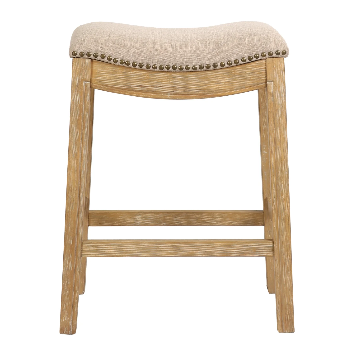 26" Saddle Wood Counter Height Stool Weathered Natural(Cream) - Image 6