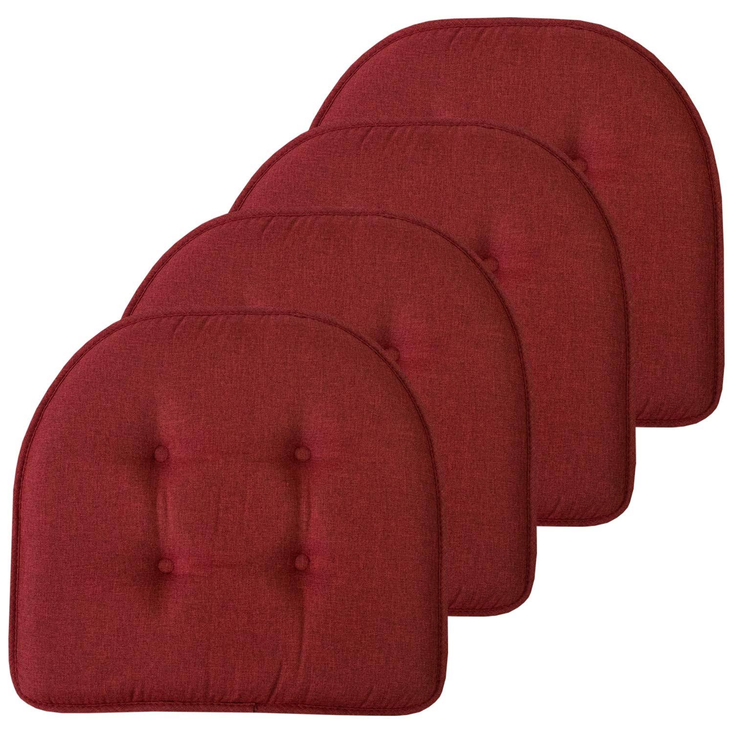 Sweet Home Collection U-Shaped Memory Foam Chair Pads 4 Pack