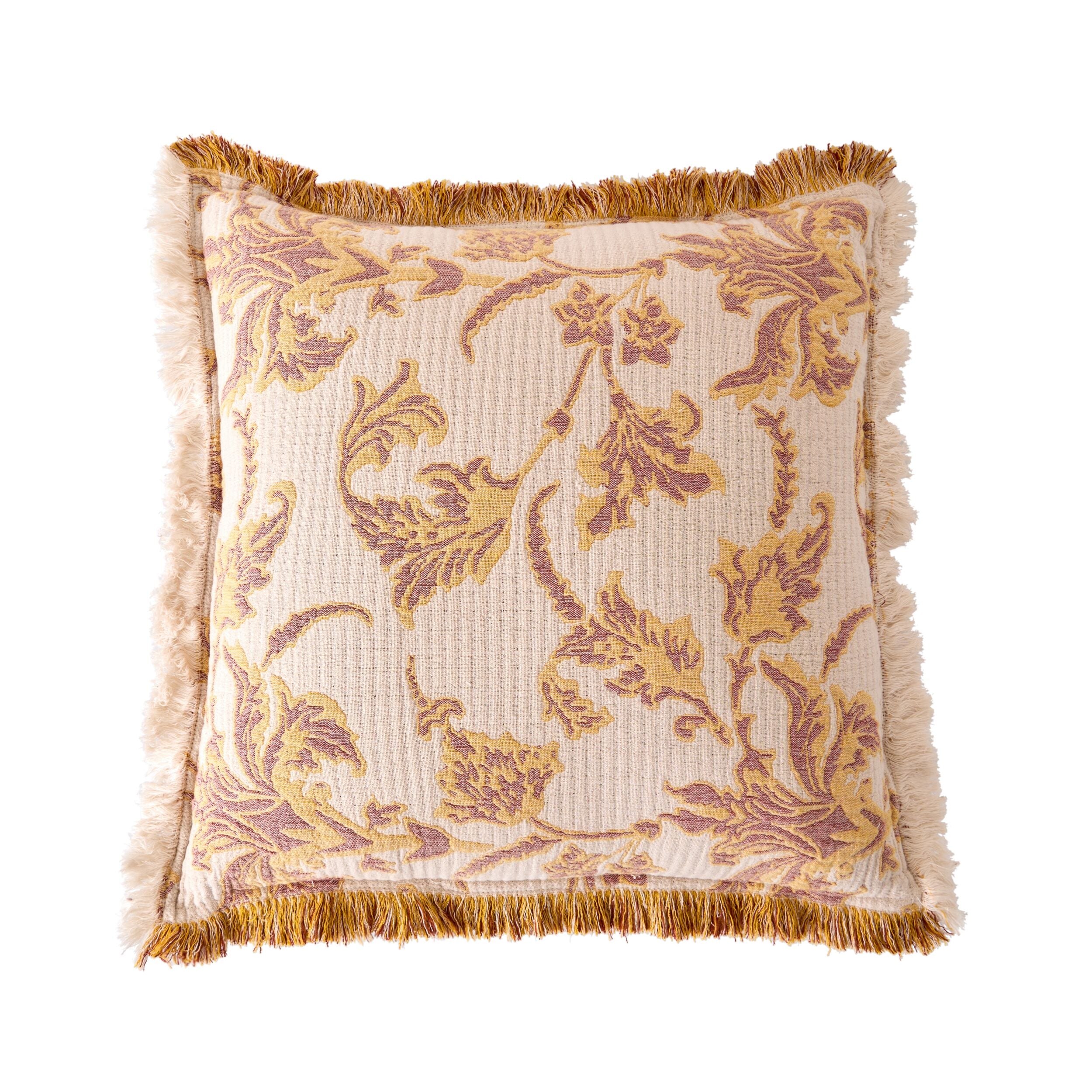 Jacquard Garden Cotton Cushion 50x50cm Brocade