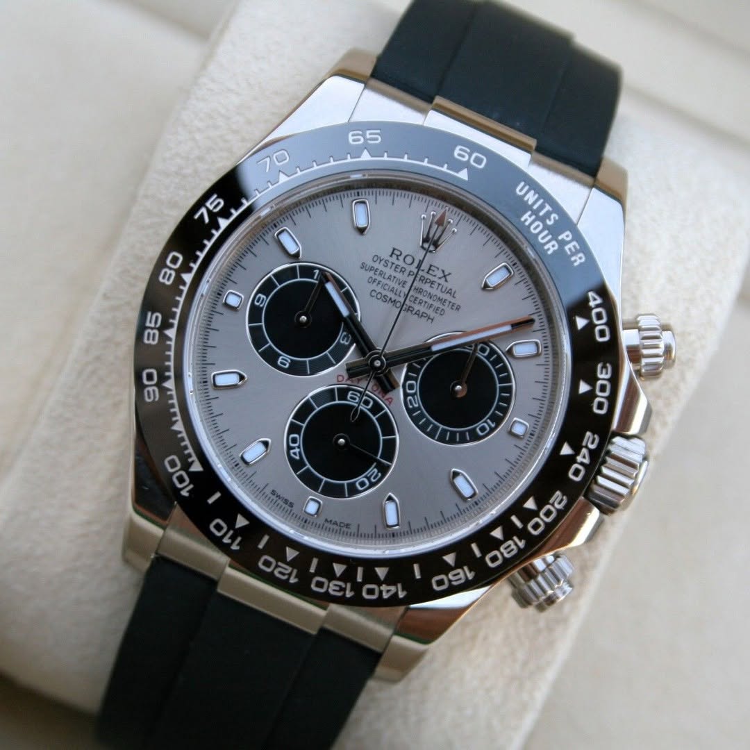 [Super Clone]Rolex Daytona 40mm WhiteGold silver Ghost Dial m126519ln-0006