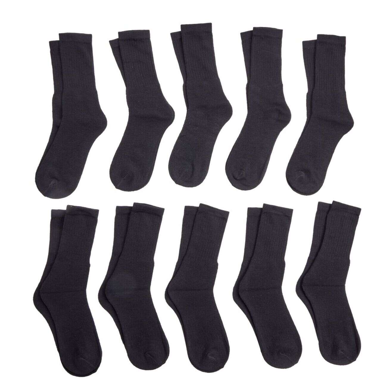 Chaussettes mixte tennis coton tige haute x10 paires (2 modèles)