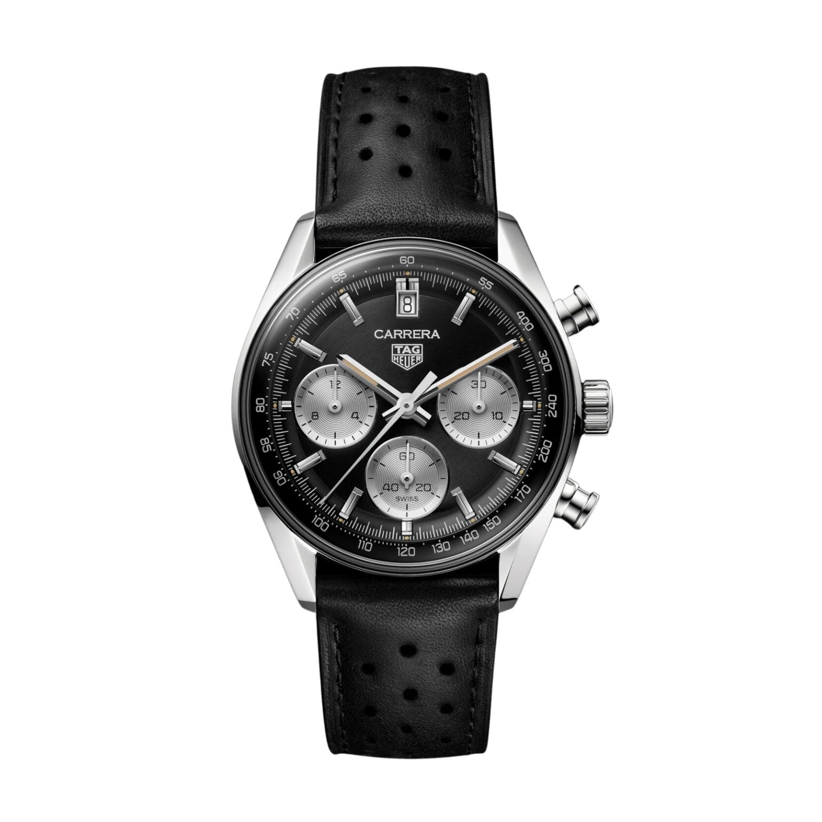 【Super Clone】TAG Heuer Carrera Chronograph 39mm Mens Watch Black CBS2210.FC6534