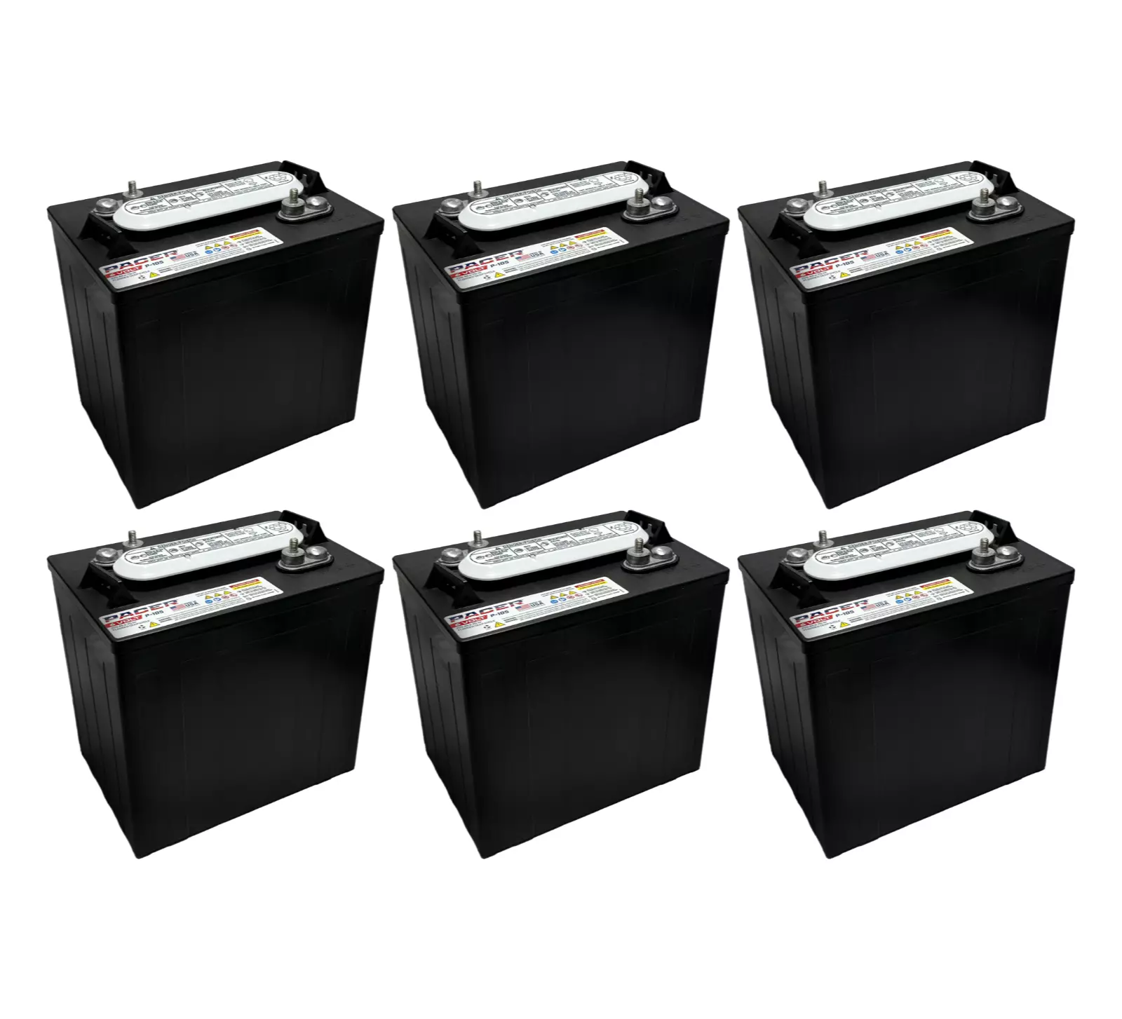 P-105 6 Volt 220Ah Deep Cycle Battery Replaces T-105 | Set of 6(6)