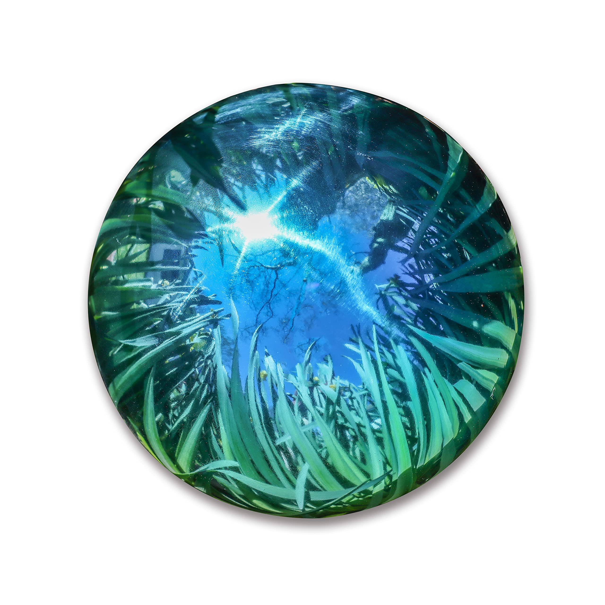 Trademark Innovations Stainless Steel Gazing Mirror Ball, 10 inch, Blue