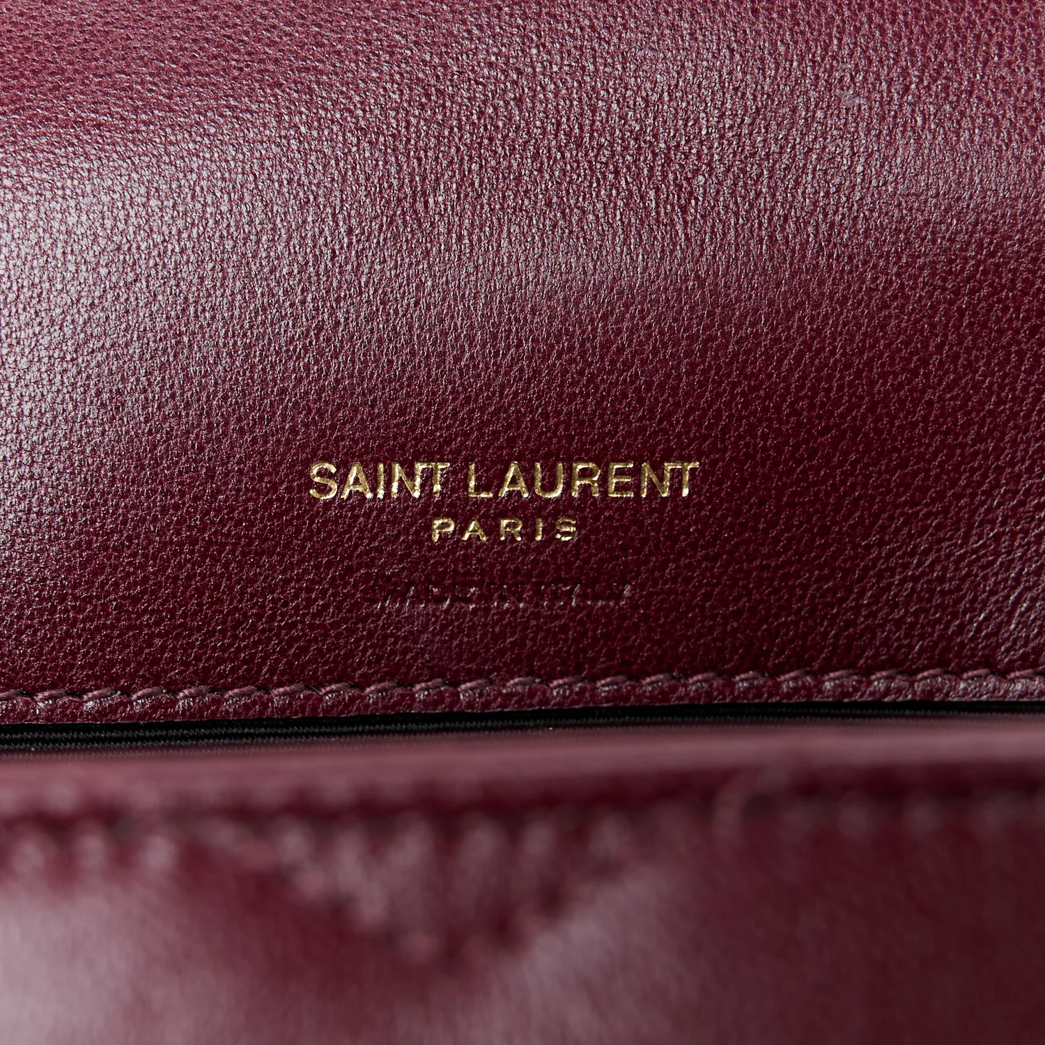Lambskin Chevron Quilted Mini Loulou Rouge Cabernet