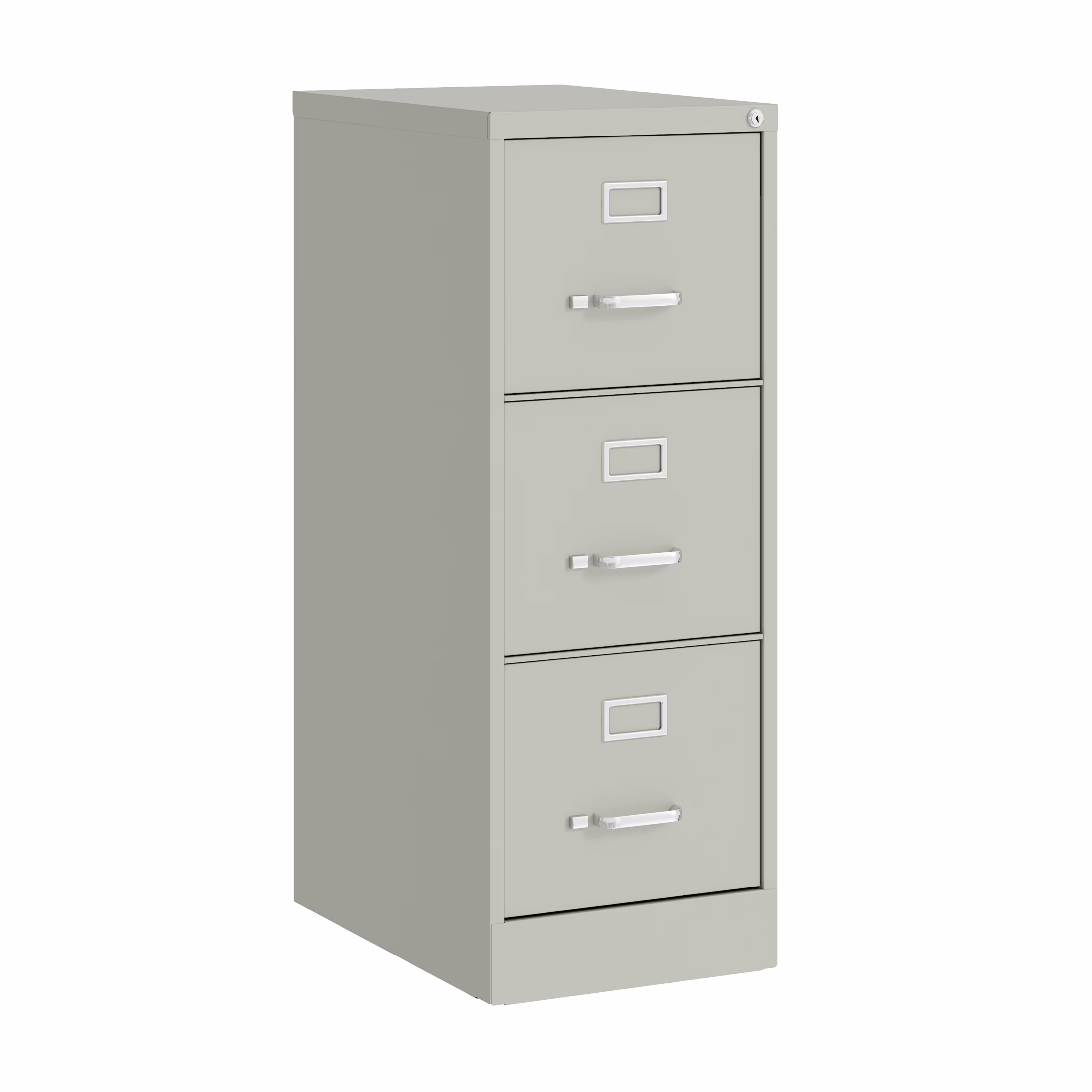 22" Deep 3 Drawer Letter Width Vertical File Cabinet, Commercial Grade, Gray(Light Gray)