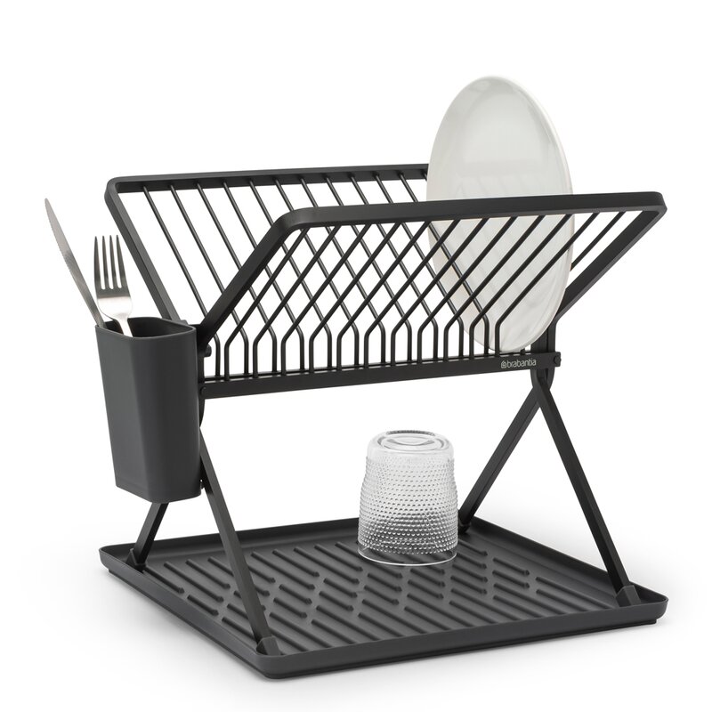 SinkSide sammenleggbart oppvaskstativ 31,5x33x37 cm svart