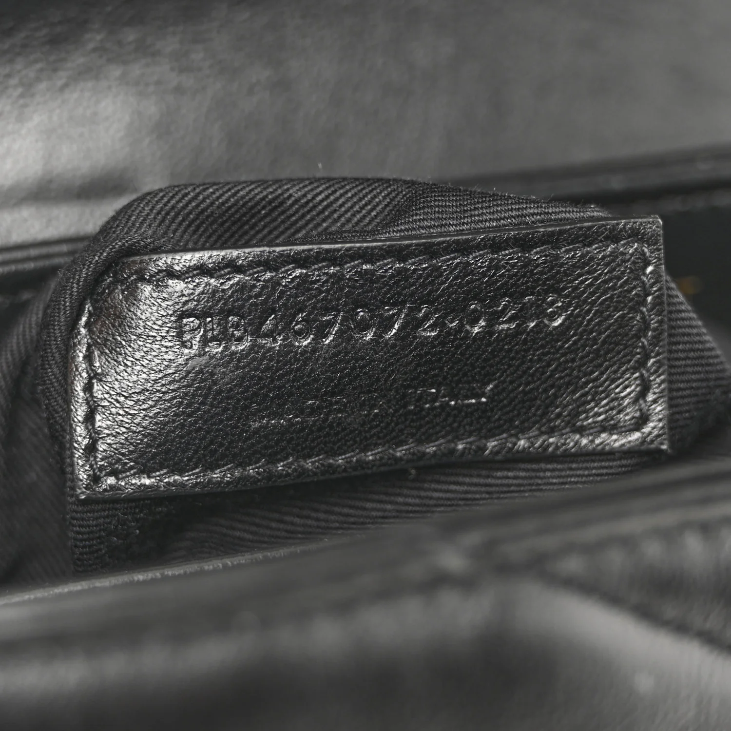 Calfskin Y Quilted Monogram Toy Loulou Crossbody Bag Black