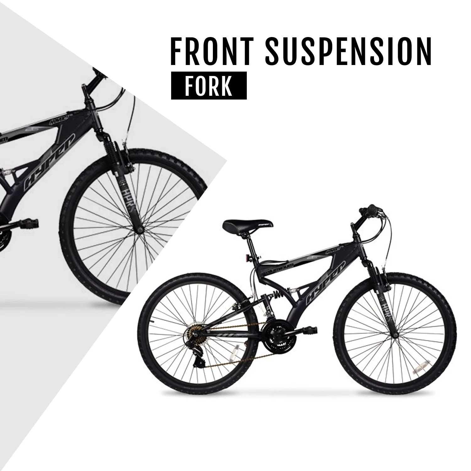 26" Bicycle Havoc Mountain Bike, 26" Wheels, Adults Ages 14+ Years, Black(Black) - Image 4