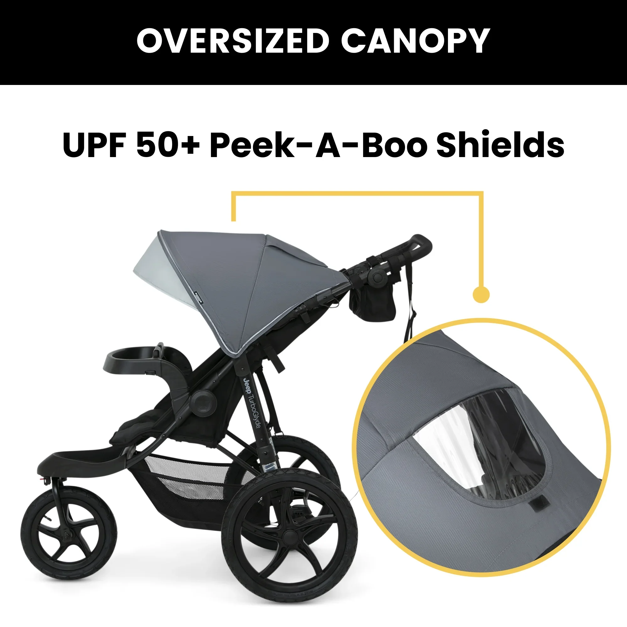 Jeep TurboGlyde Jogging Stroller by Delta Children, Black