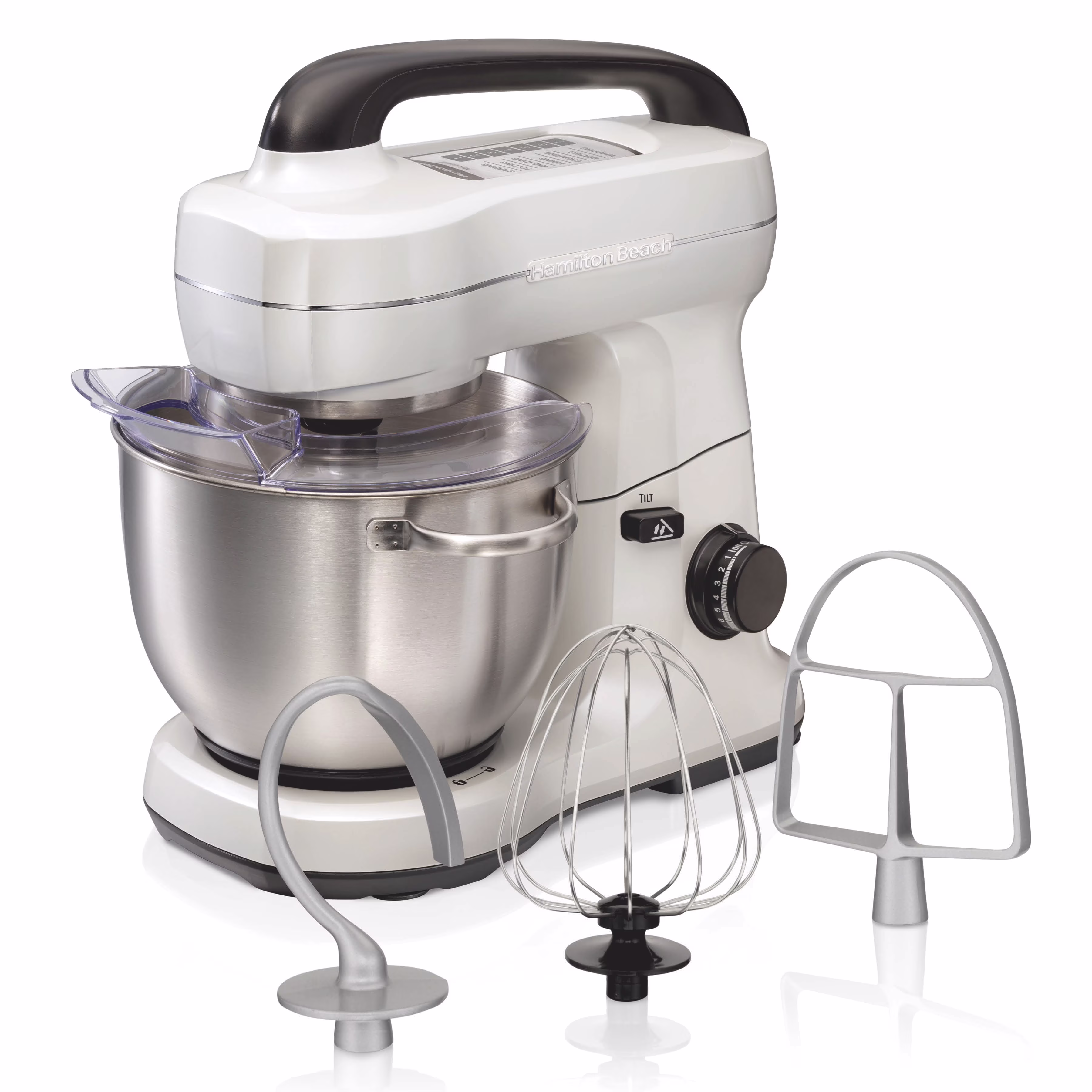 4 Quart Stand Mixer for Kitchen, 7 Speeds, Tilt-Head, Dough Hook, Whisk Flat Beater, Black(Black) - Image 9