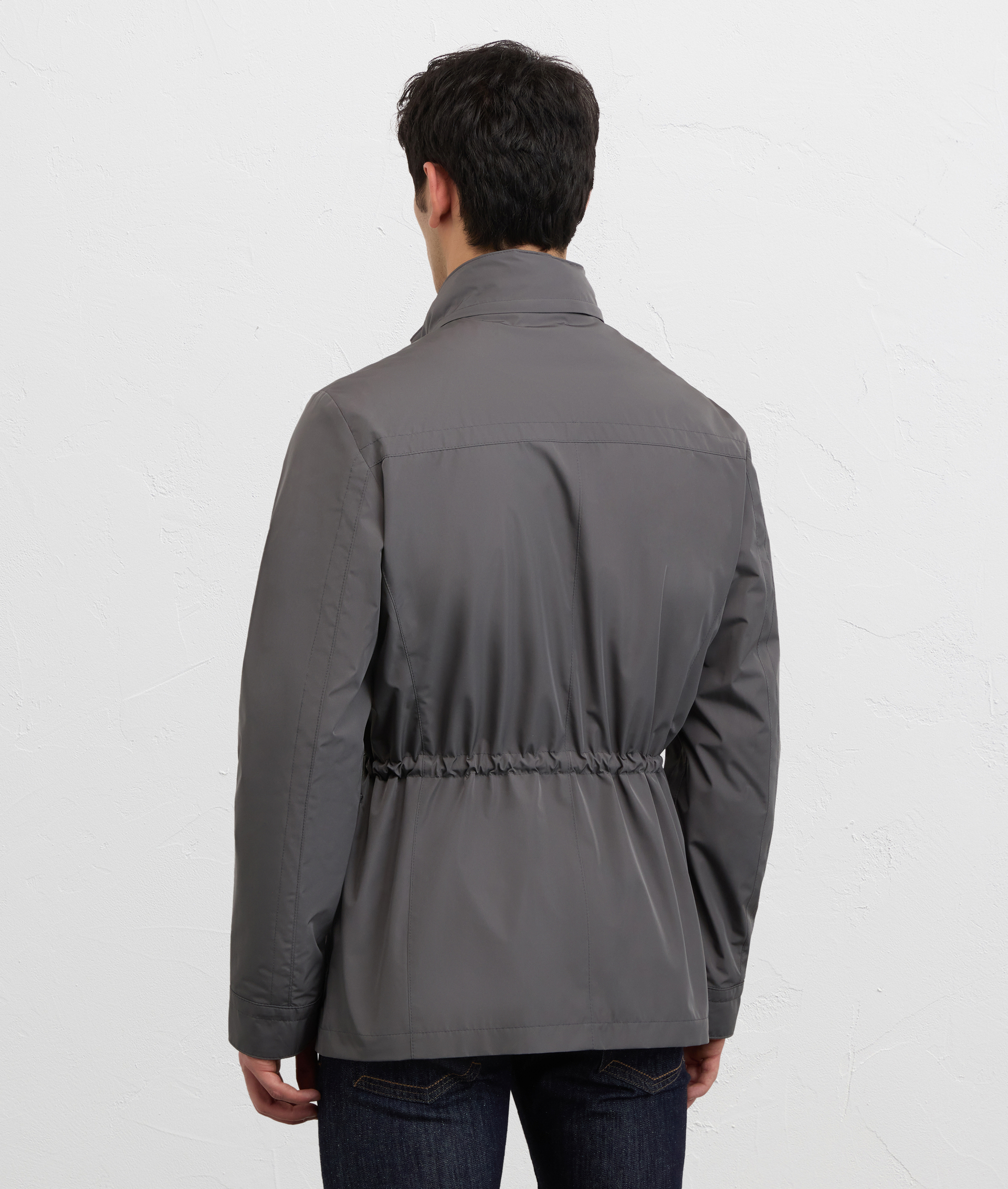 GREY LIGHTWEIGHT WATER REPELLENT POLYESTER FIELD JACKET
