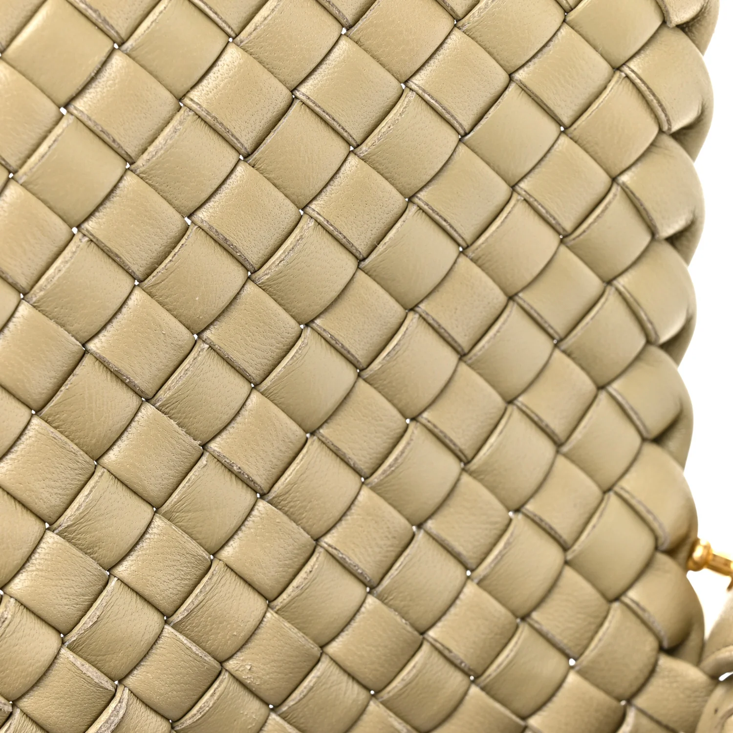 Nappa Intrecciato Small Cobble Shoulder Bag Camel