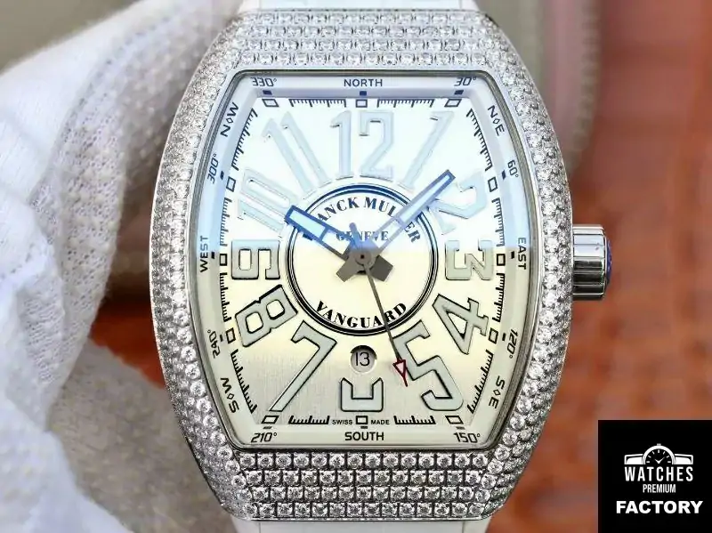 Franck Muller Vanguard V45.SC.DT.D.NBR.CD.5N.NR Silver Dial
