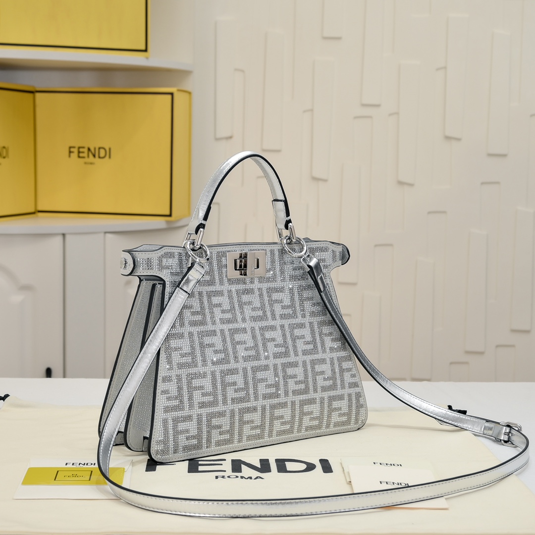 Fen Peekaboo ISeeU Petite diamond tote bag