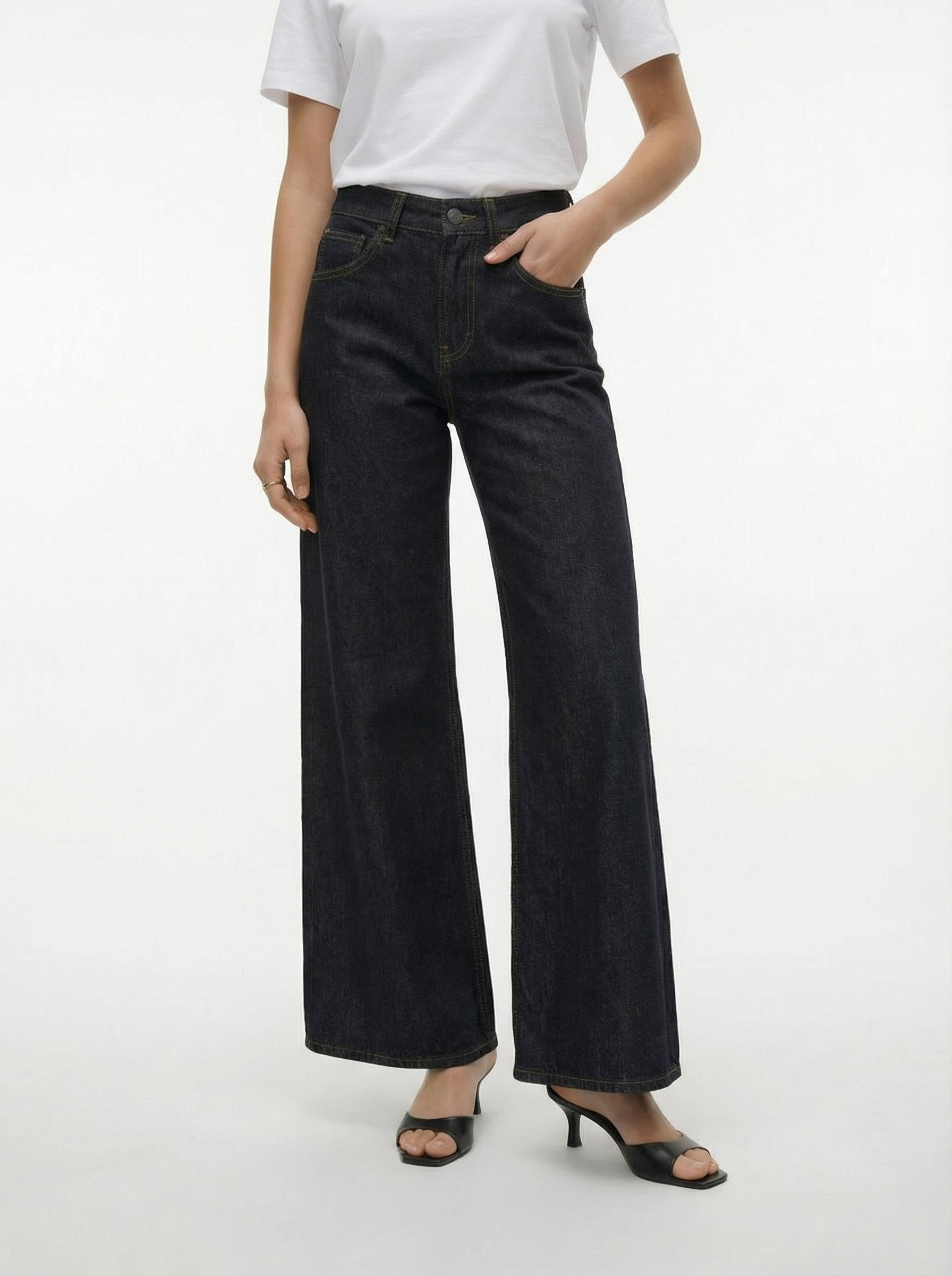 VERO MODA® TSHORIZON Mid rise Wide Leg Fit Jeans