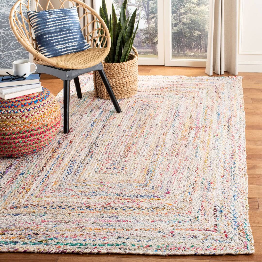 Bungalow Rose Hurst Hand-Woven Cotton Ivory Area Rug Rectangle 4' x 6'