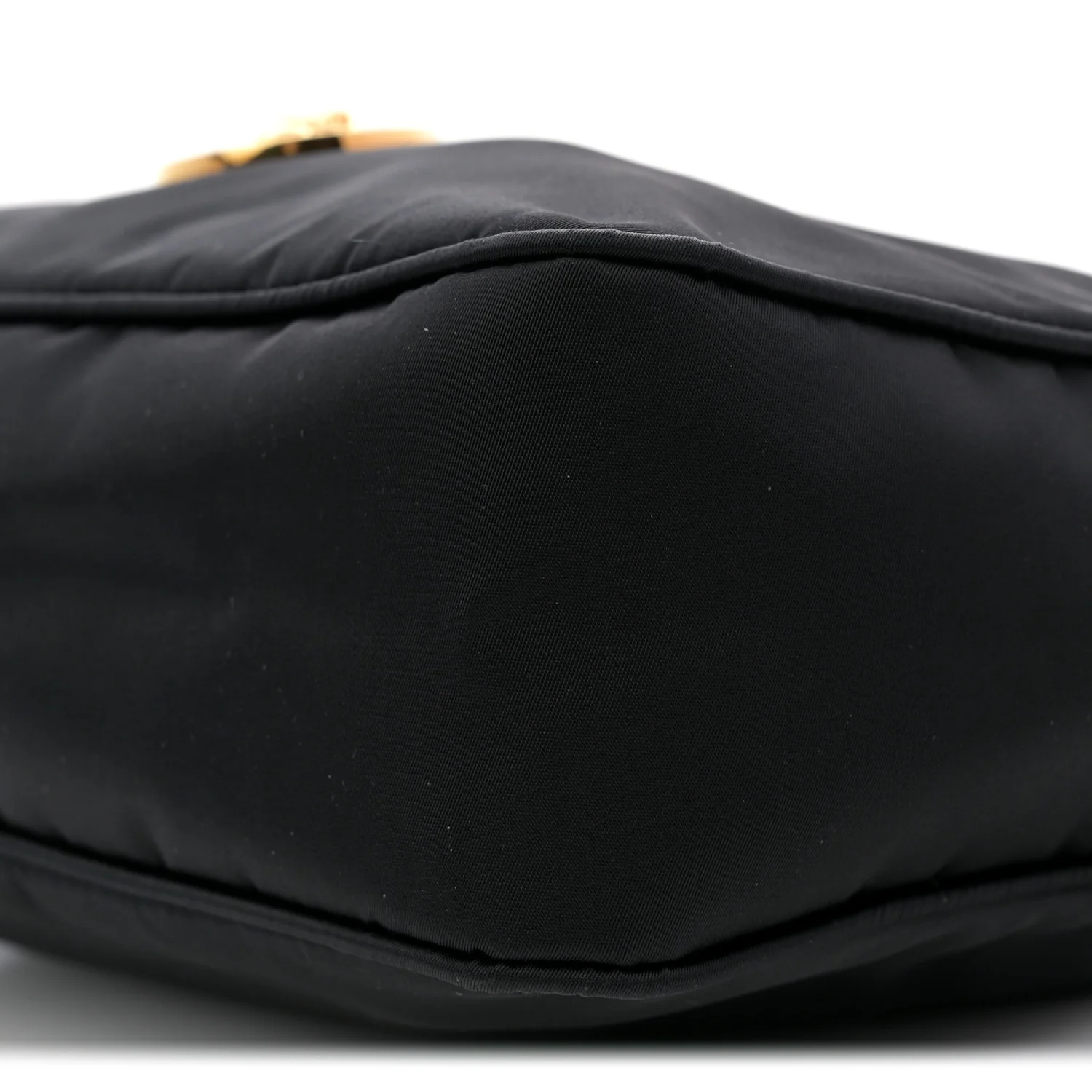 Nylon Tribute Chain Crossbody Shoulder Bag Black
