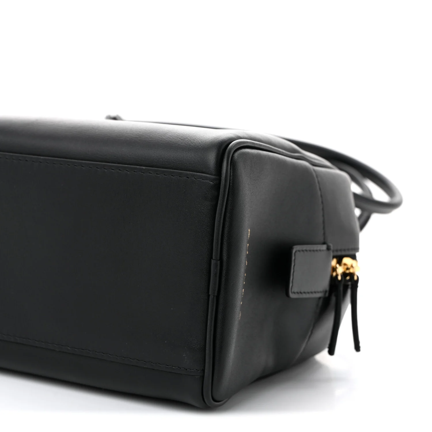 Calfskin Large Perfect Bowling Bag Black