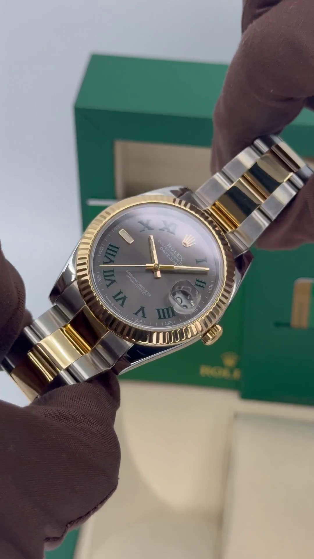 [Super Clone]RLX  Datejust 41mm Two-Tone Yellow Gold Fluted Bezel 