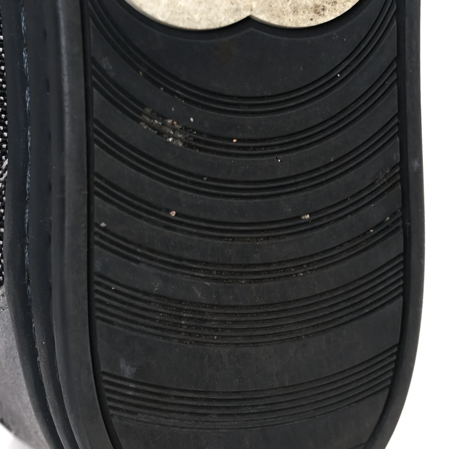 Toile Suede Calfskin CC Low Top Sneakers 36 Dark Grey