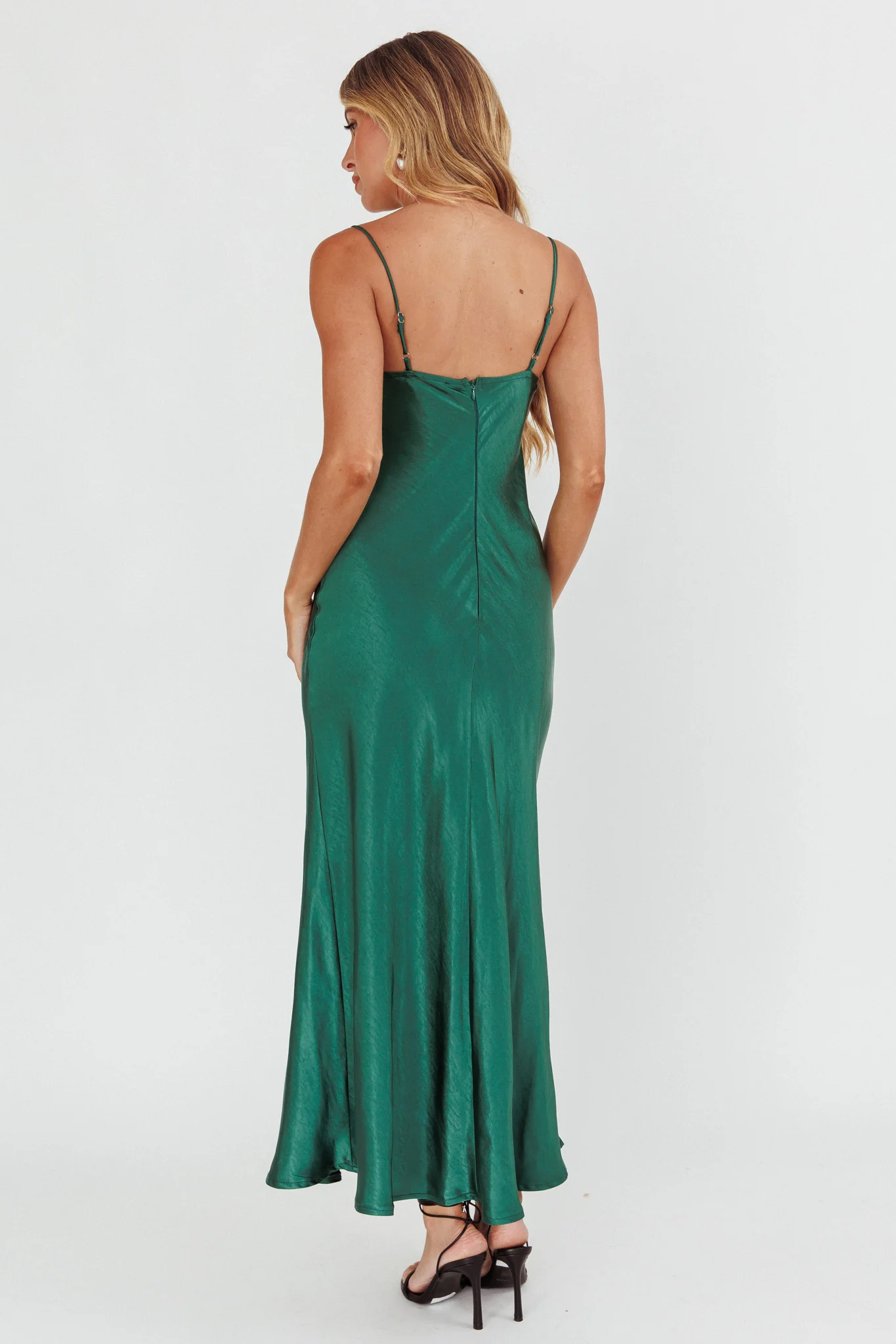 Inhibitions Lace Bust Midi Dress Forest Green