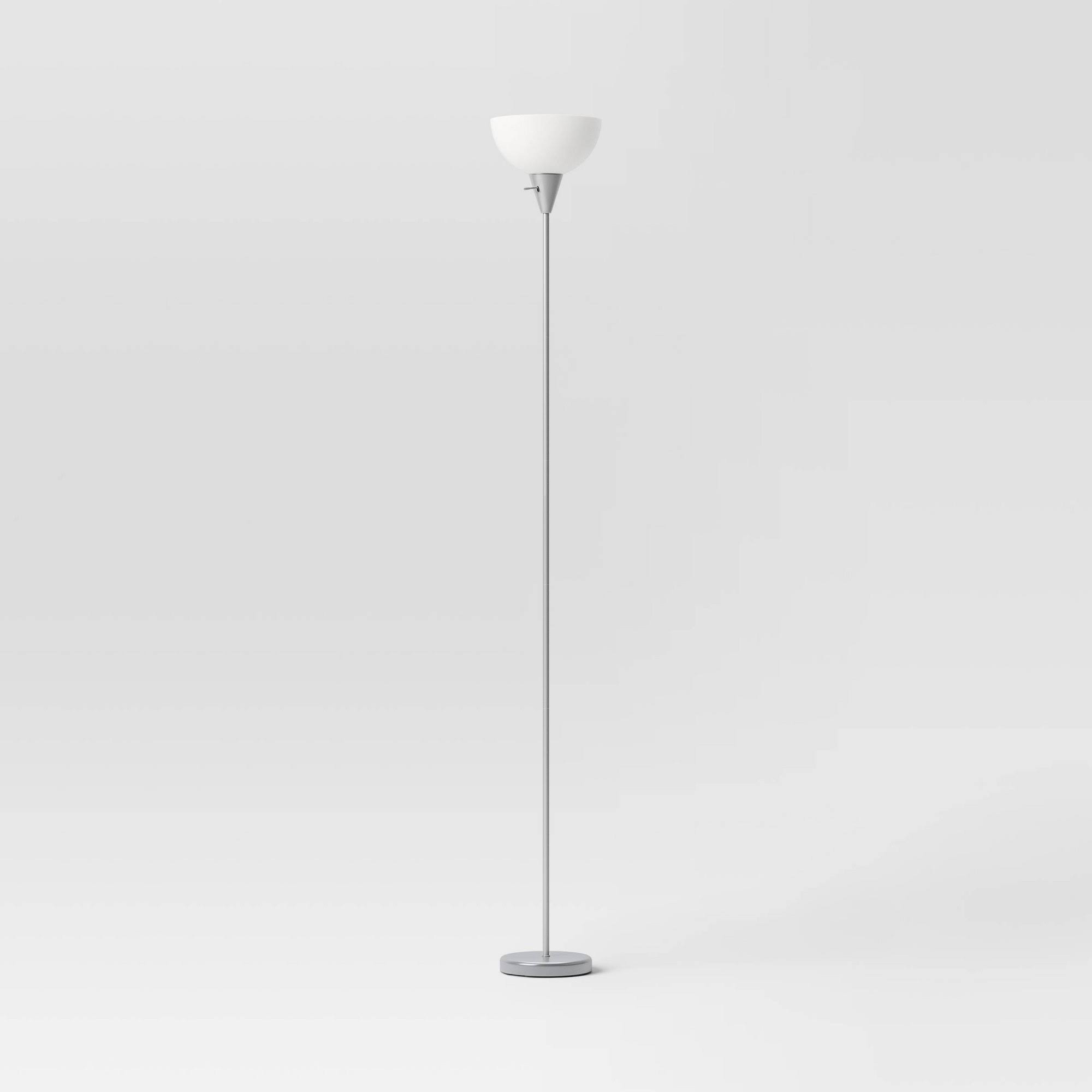 Room Essentials Torchiere Floor Lamp - Silver - 1 Each