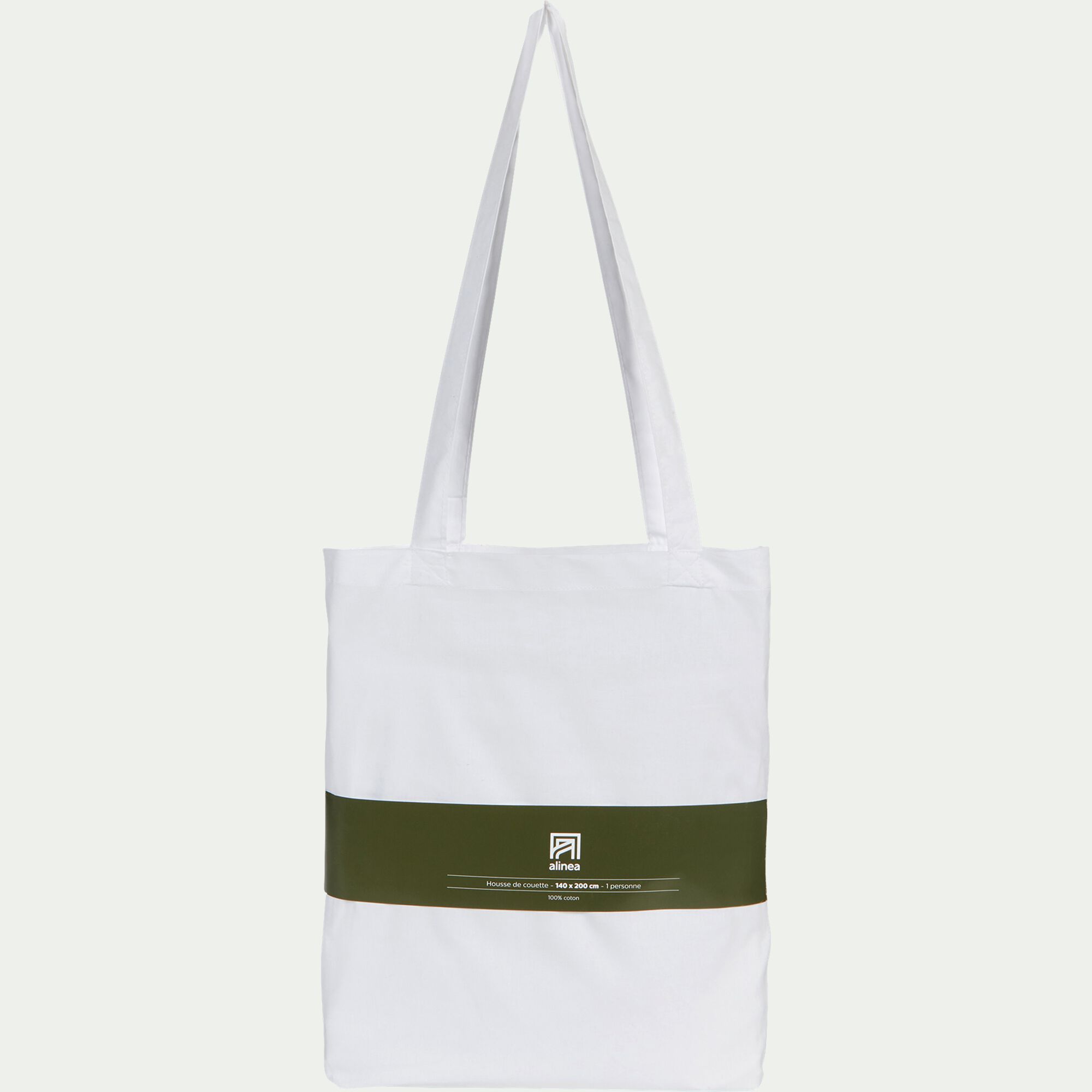 FLORE - Housse de couette en percale de coton 260x240cm - blanc