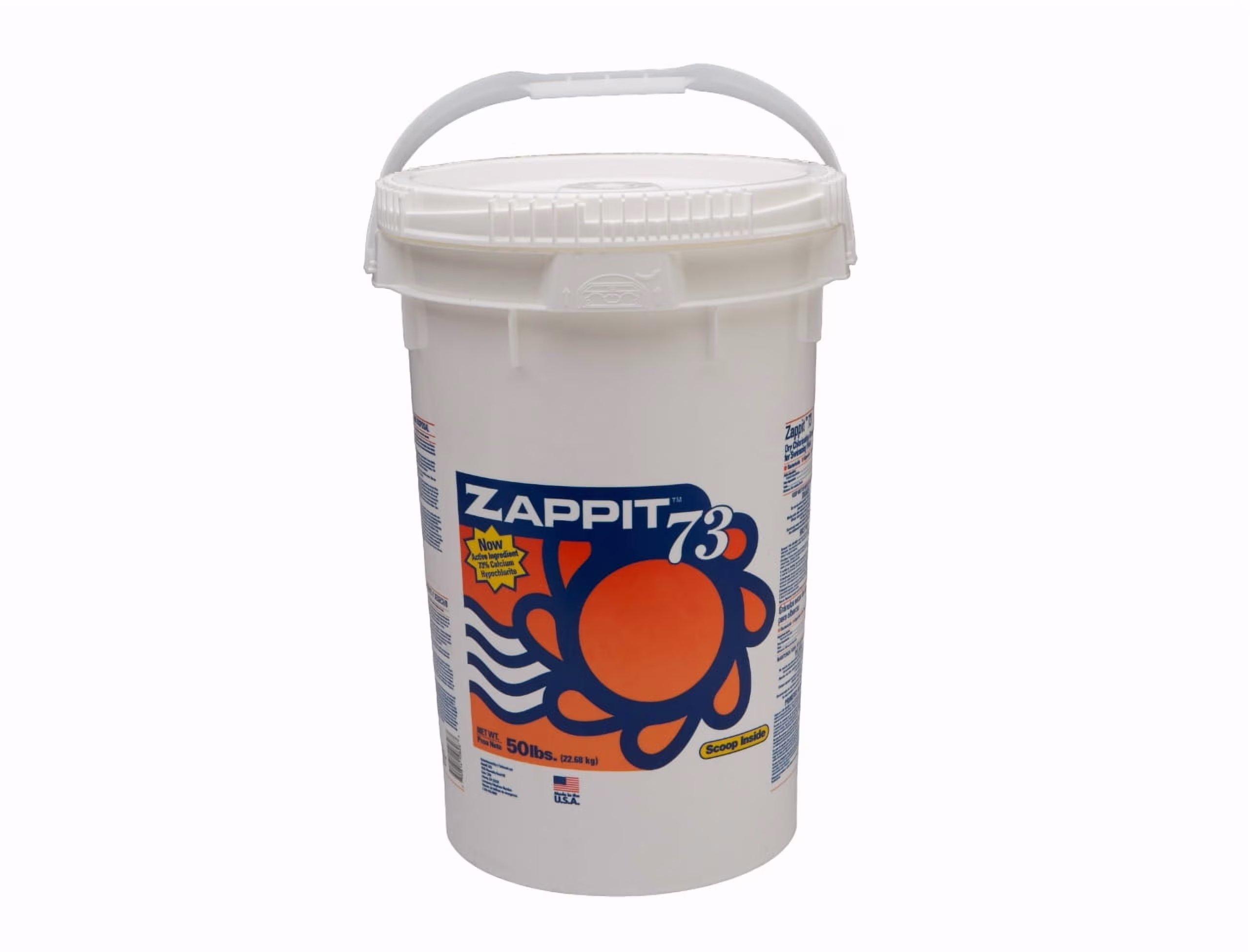 Zappit 73% Super Strength Pro Pool Shock 50 lb Bucket, 70% Available Chlorine W8000560