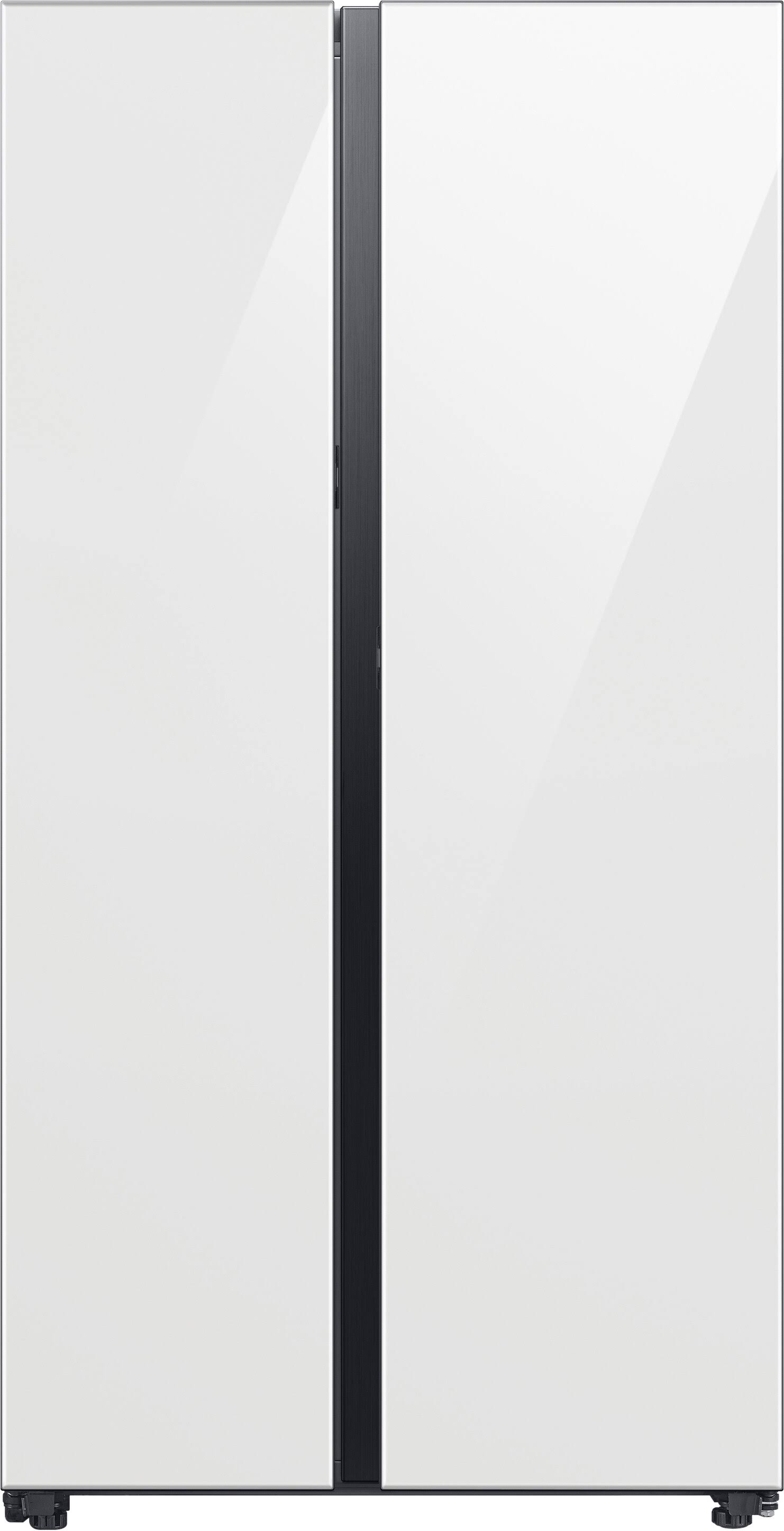 Samsung Bespoke Side-By-Side 28 Cu. ft. Refrigerator with Beverage Center in White Glass